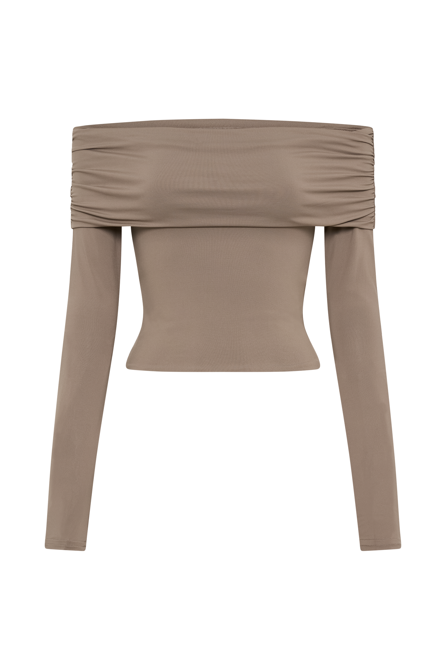 Lucinda Recycled Nylon Off Shoulder Top - Coco、mySite、solidvoid