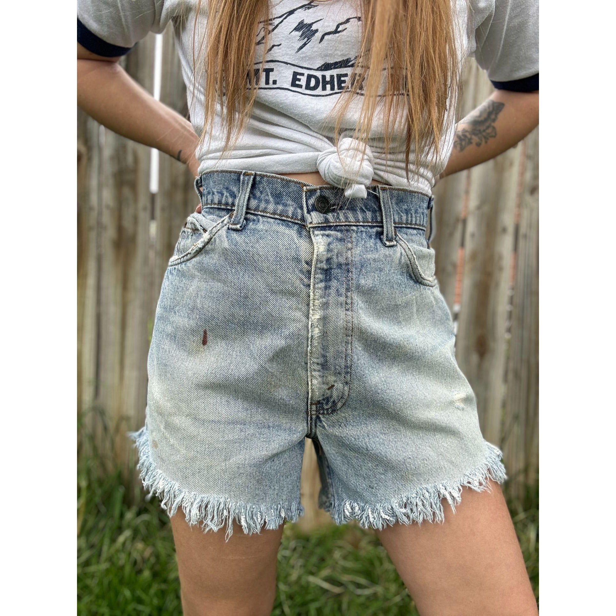 80's Levi's Orange Tab Cut Off Raw Hem Denim Jean Shorts 36、mySite、garagedoors4me