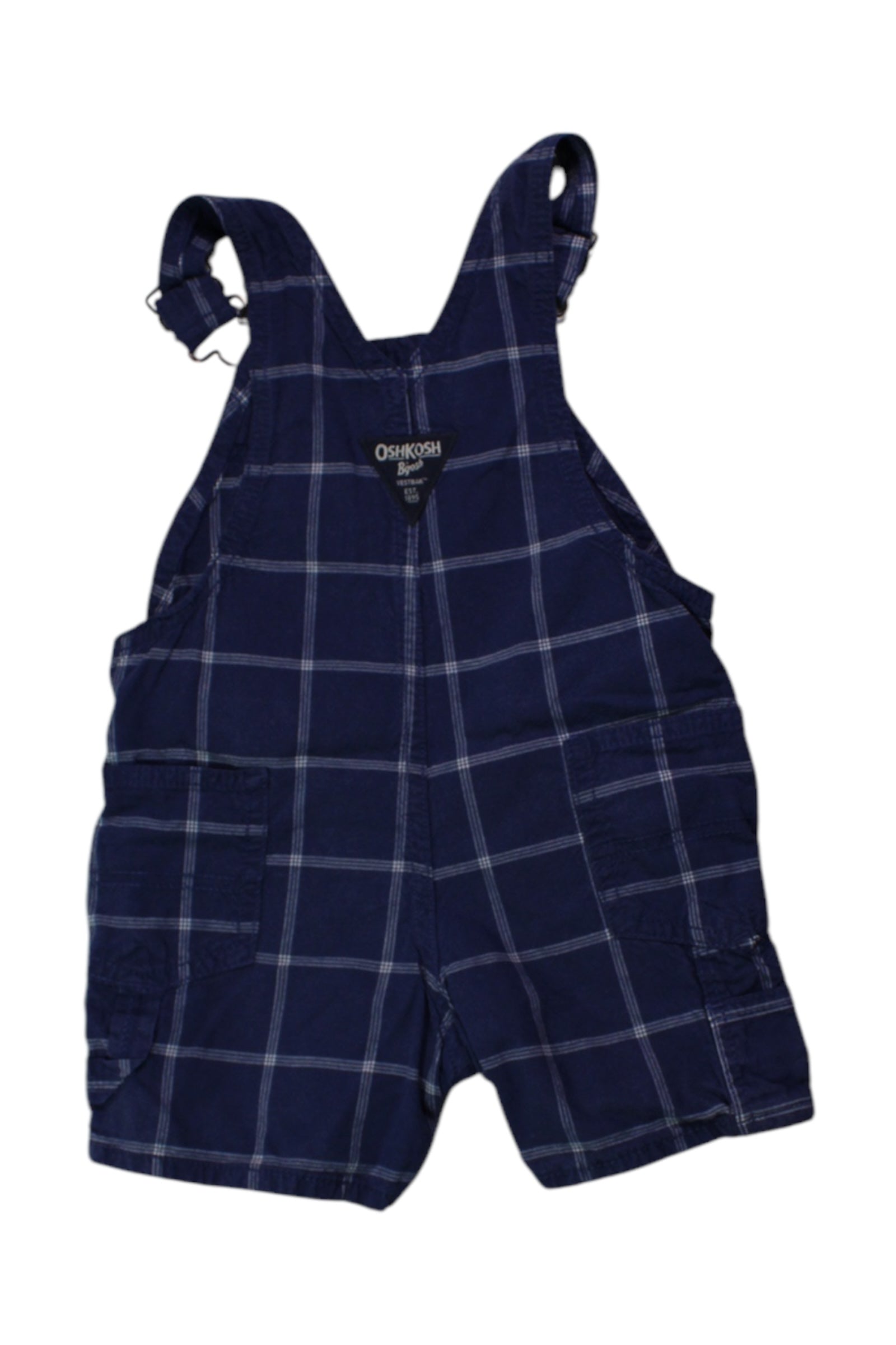 OshKosh B'gosh Plaid Overall Shorts 12-18M、mySite、g9winljtr