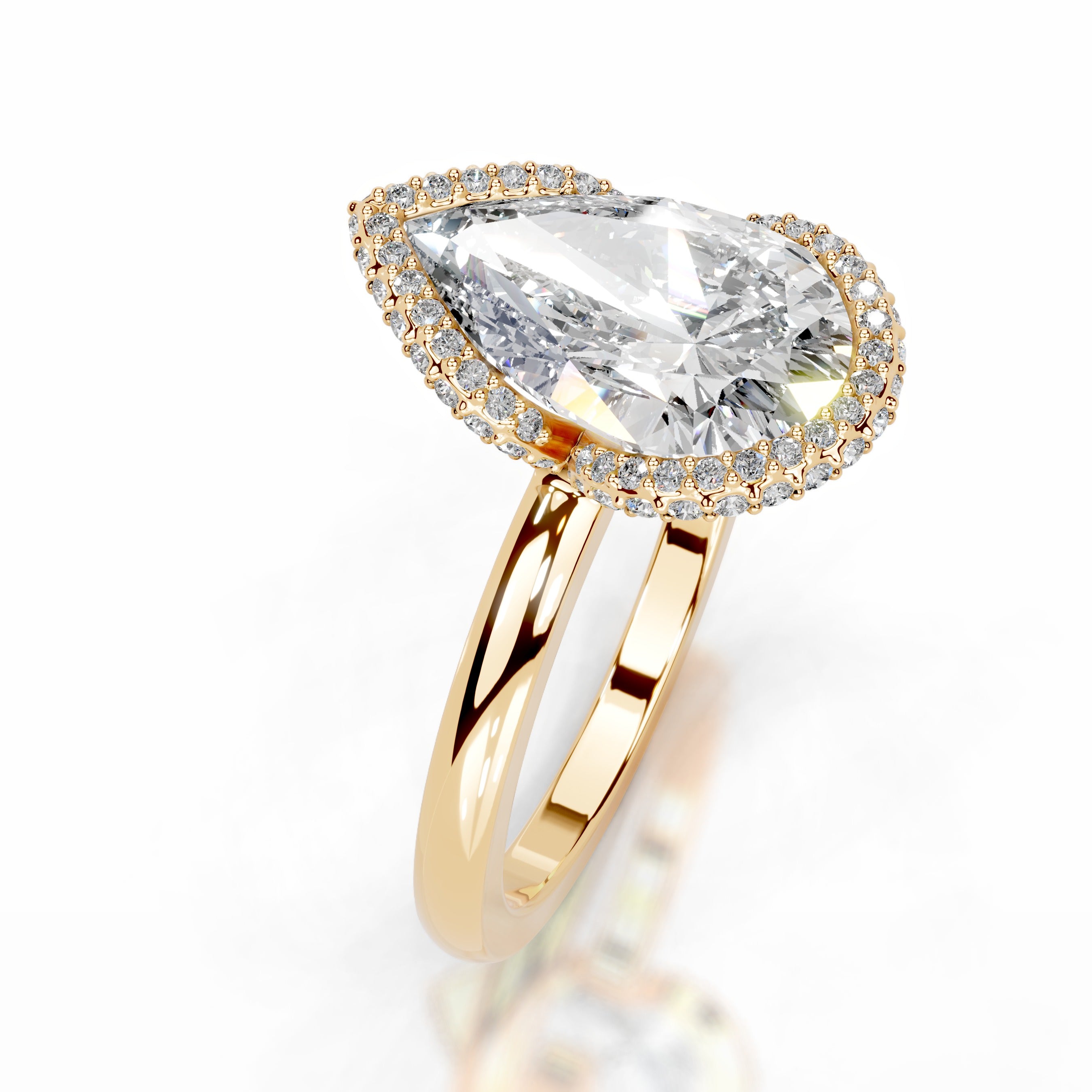Bowie Diamond Engagement Ring - 18K Yellow Gold、mySite、hinf8tx79