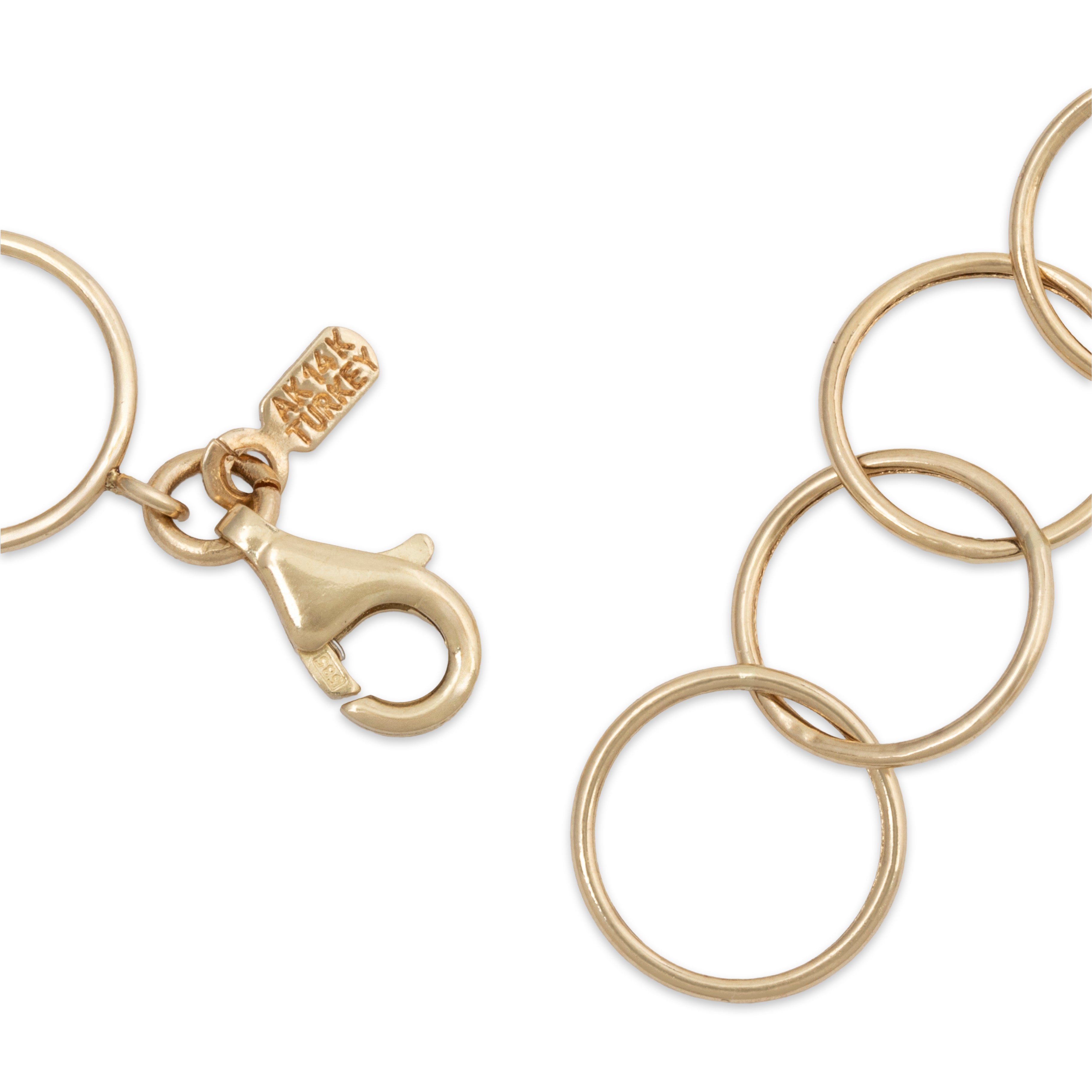 Vintage Lightweight 14k Yellow Gold Textured Circles Statement Necklace 24、mySite、hinf8tx79