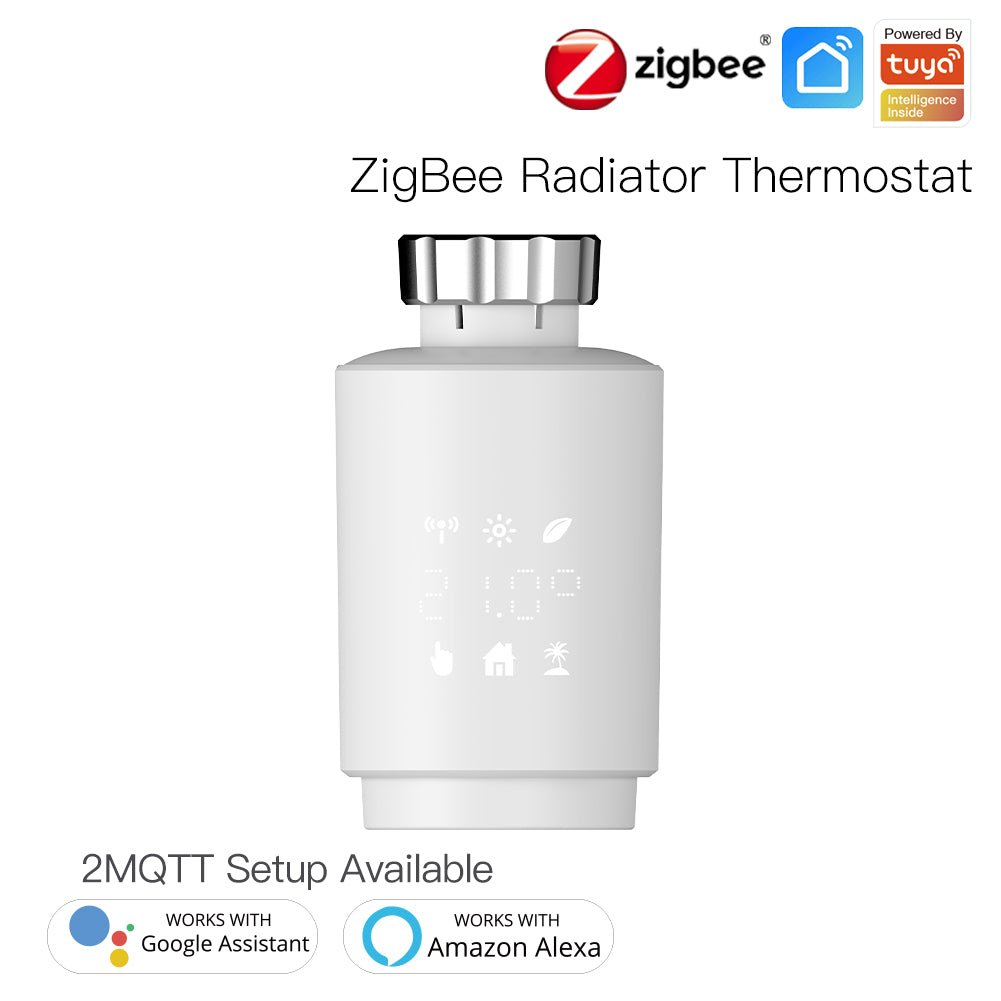 Zigbee Smart Thermostat Radiator Valve Energy Saving 2MQTT Digital Timer Voice Remote Control TRV、mySite、fannypackpong