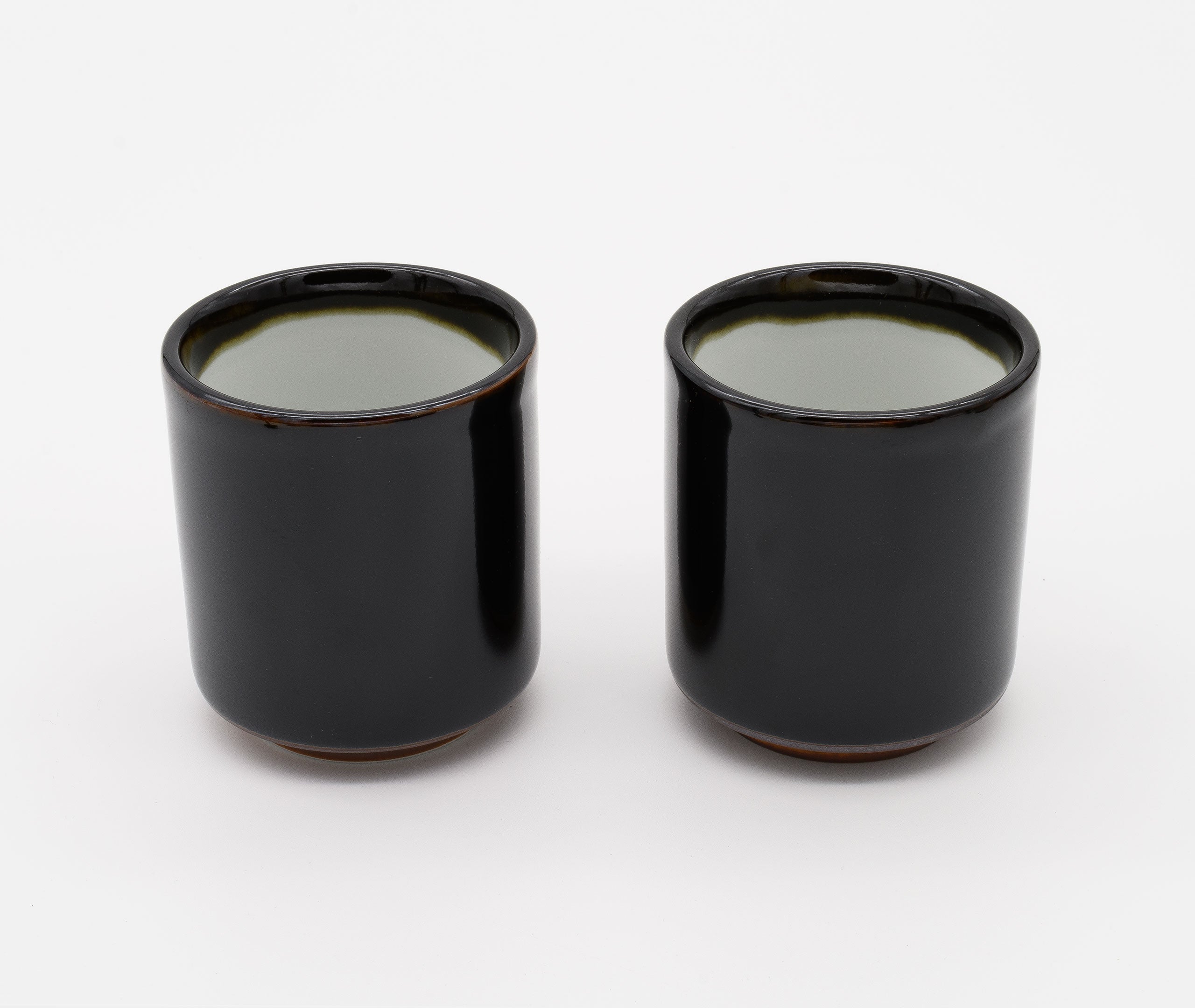 Small Black Kuro Ame Glazed Cup - Pair、mySite、topwebapps
