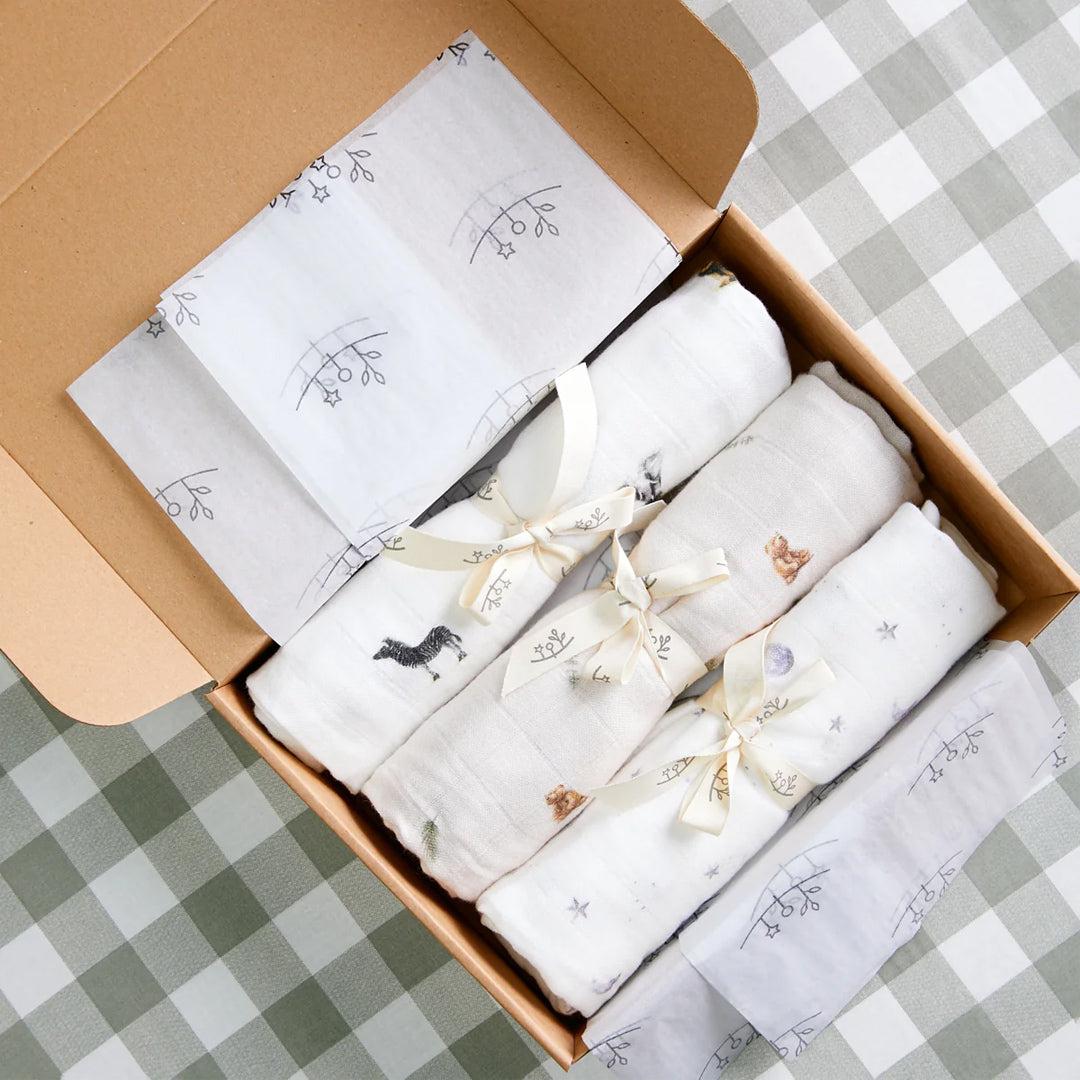  Rosa & Blue Muslin Squares - Safari - 3 Pack、mySite、merchandisen