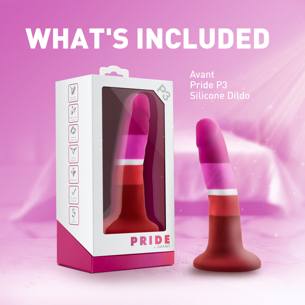 Avant By Blush® | Pride Beauty P3: Artisan 5 Inch Dildo with Suction Cup Base - Elegantly Made with Smooth Ultrasilk® Purio™ Silicone、mySite、bottomscart