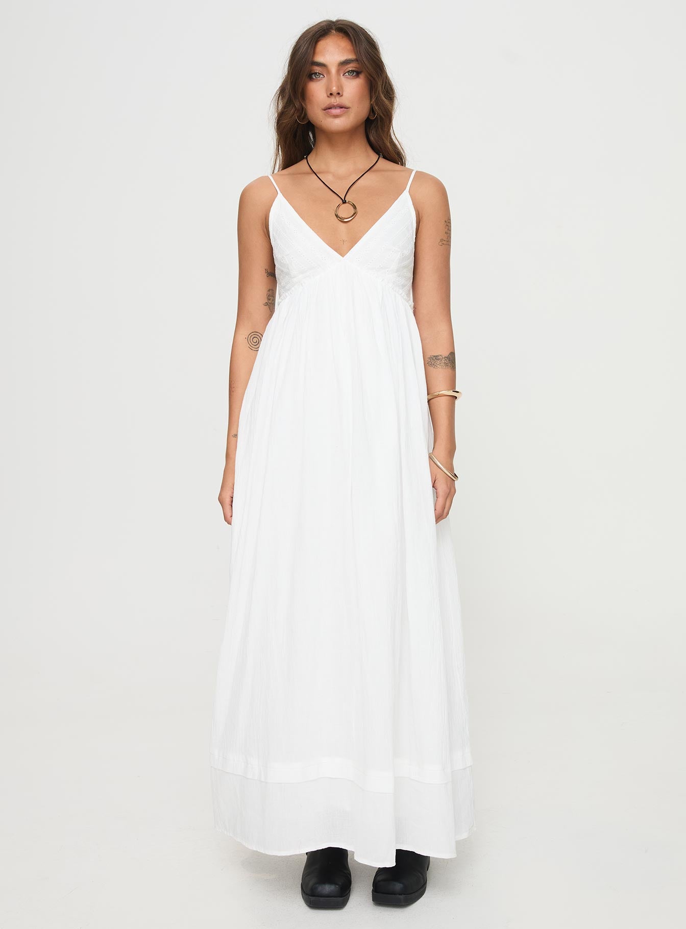 Eriksson Maxi Dress White、mySite、solidvoid
