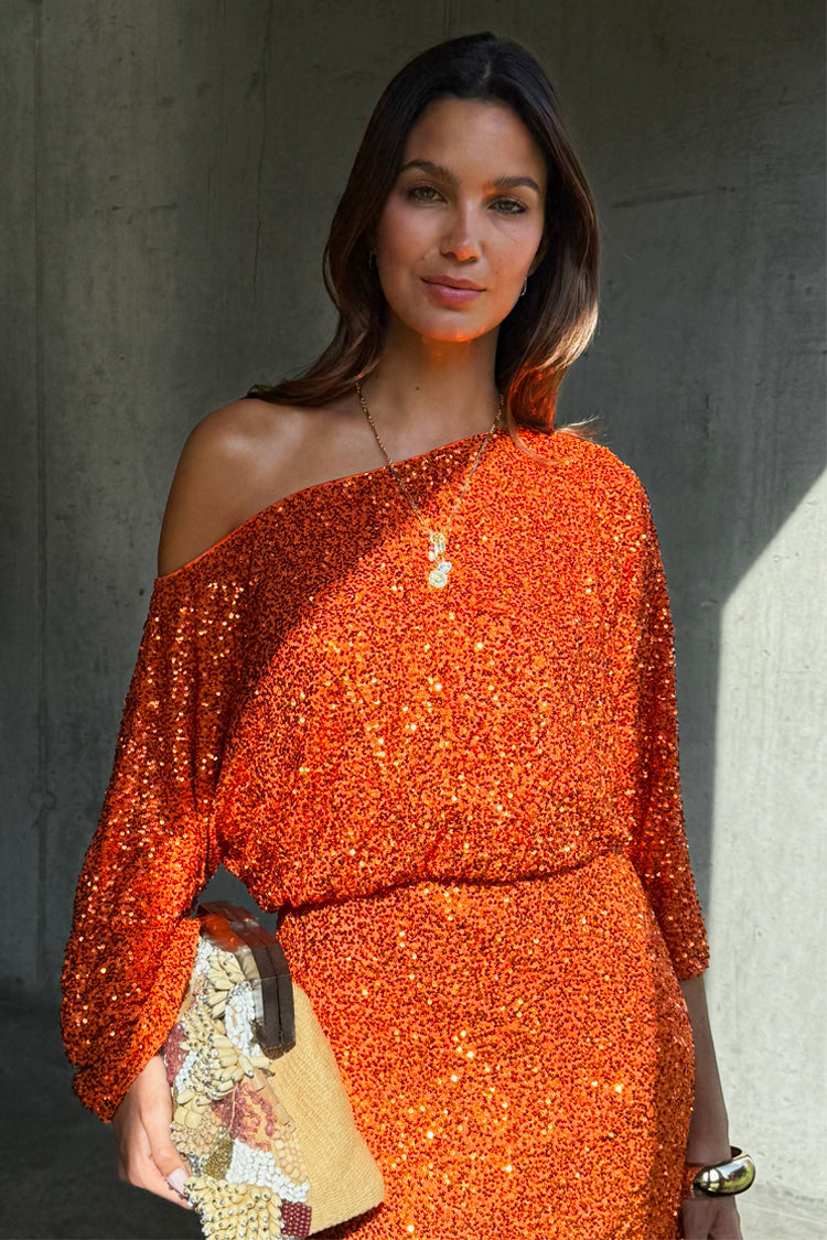 Orange Sequin Tilly Dress、mySite、solidvoid