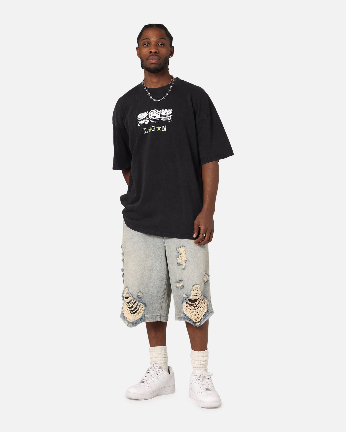 73 Studio Disney Pixar Toy Story Little Green Men Vintage T-Shirt Black Acidwash、mySite、zt4zffjzw