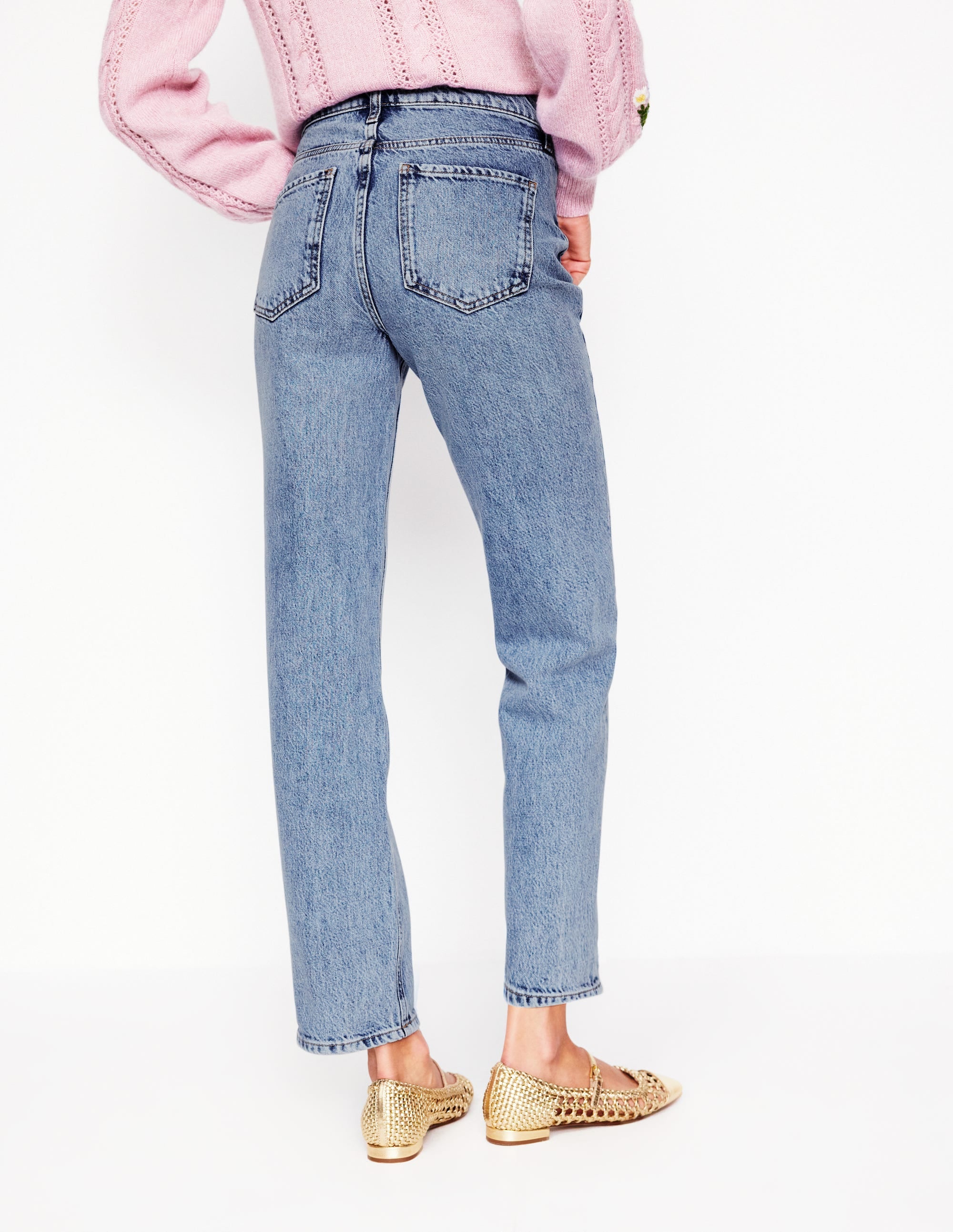  High Rise Straight Leg Jeans-Light Wash、mySite、ashleygrahame