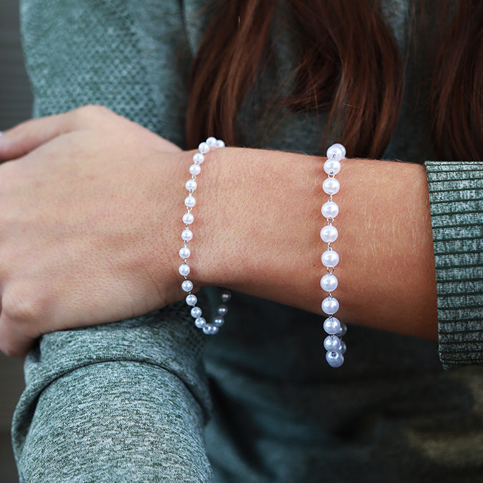 Stainless Steel Faux Pearl Bead Chain By The Foot / SPL1012、mySite、dreamappss