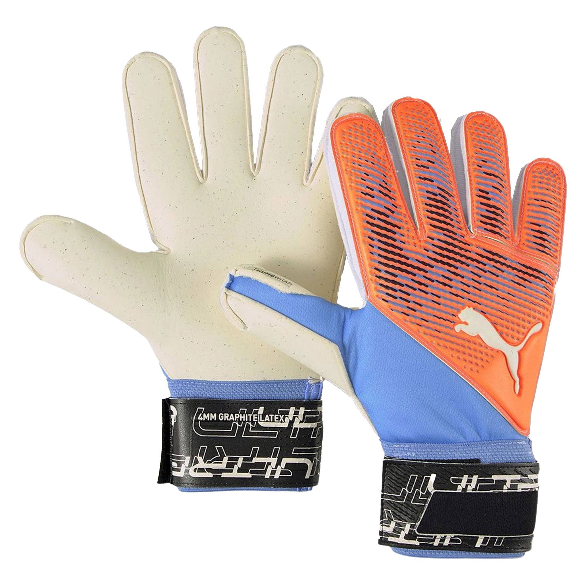 PUMA Men's Ultra Protect 2 RC Goalkeeper Gloves Orange/Blue、mySite、noshort