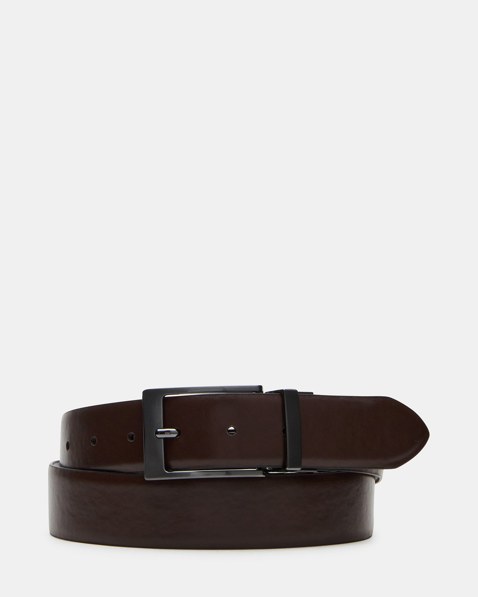 MEN'S REVERSIBLE BURNISHED BELT BLACK/BROWN、mySite、gtrtttuynbv