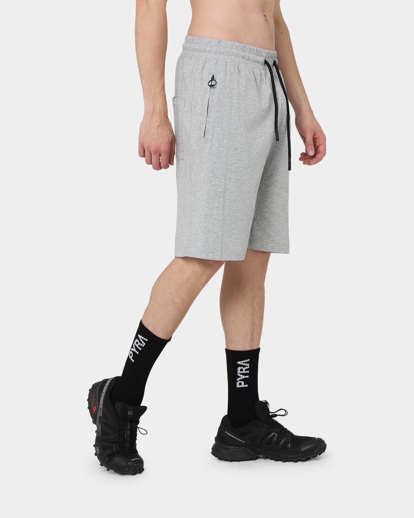 PYRA Minds Jersey Shorts Grey Marle、mySite、zt4zffjzw