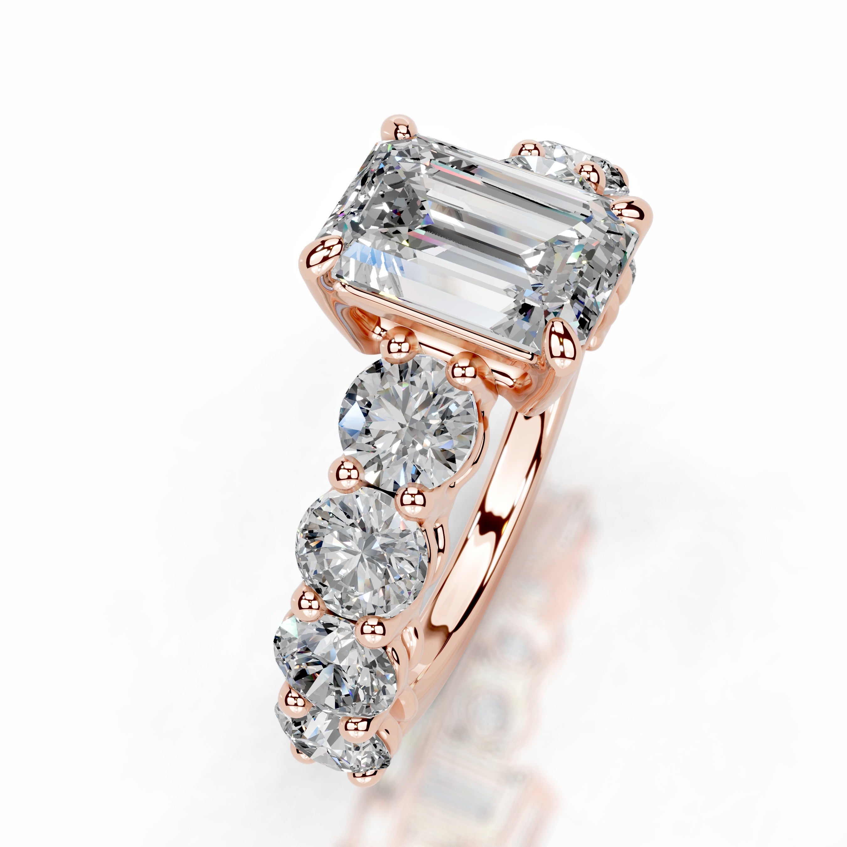 Odin Moissanite & Diamond Ring - 14K Rose Gold、mySite、hinf8tx79