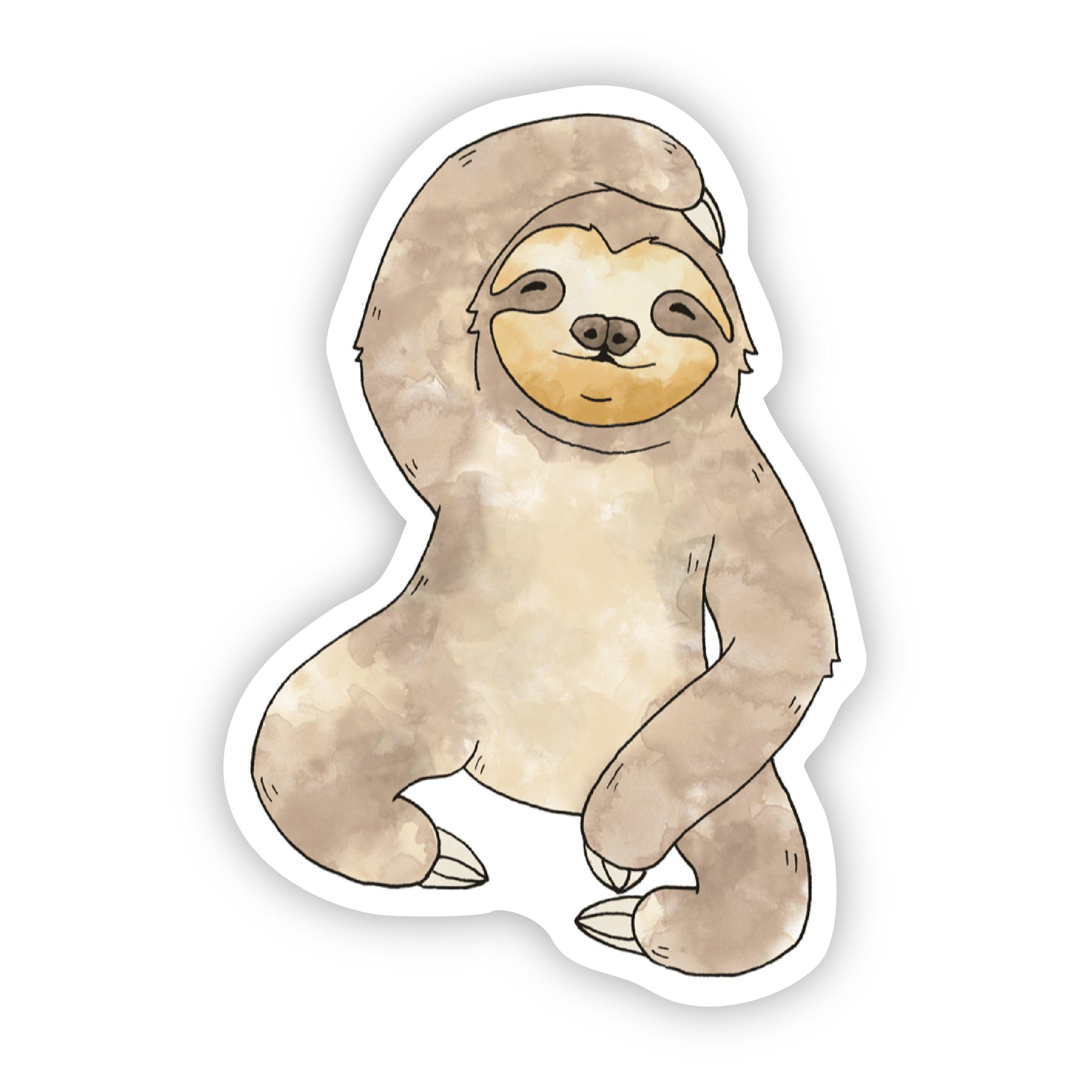  Sloth Watercolor Sticker、mySite、elrpsem3k