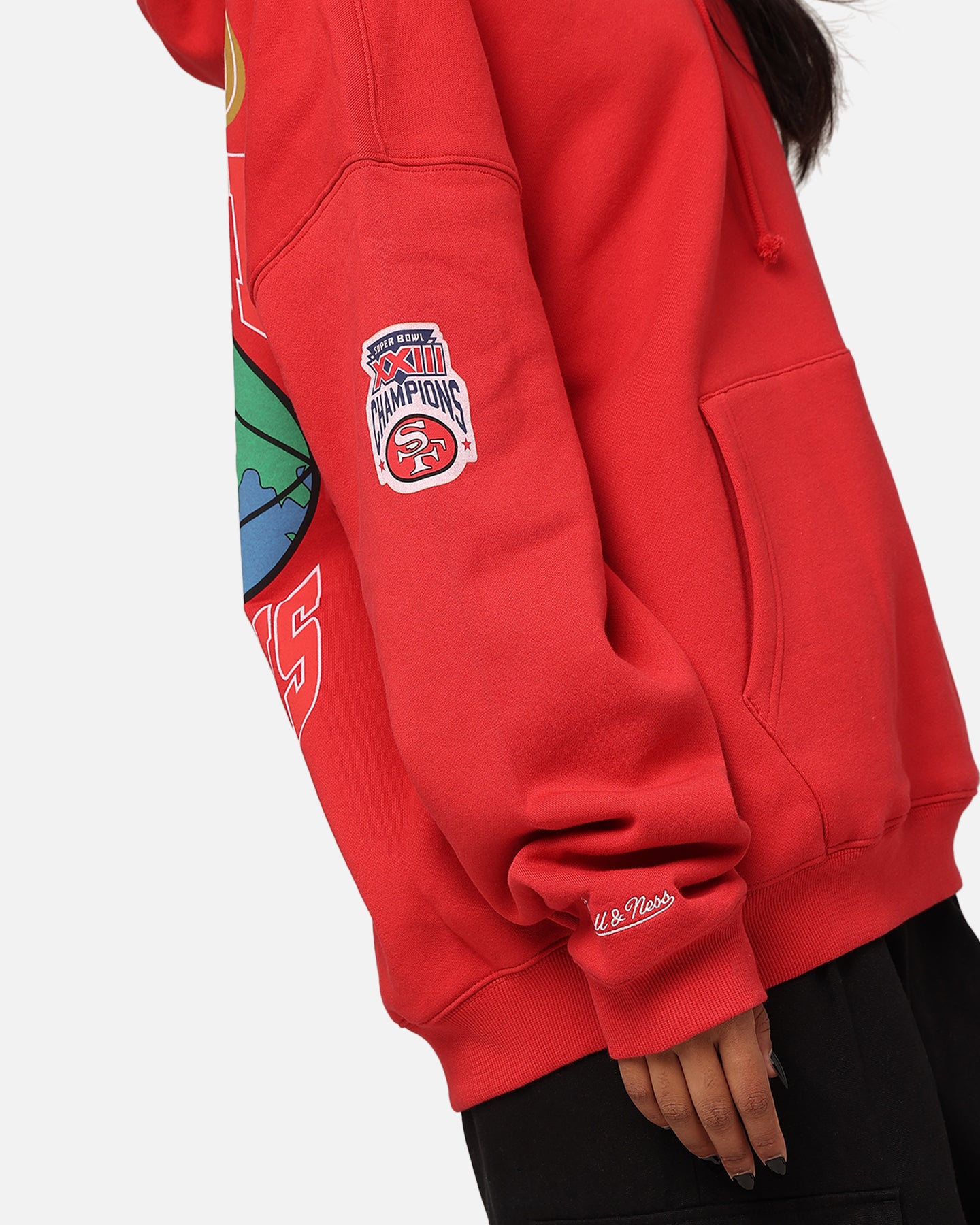 Mitchell & Ness San Francisco 49ers Super Bowl World Hoodie Faded Red、mySite、zt4zffjzw