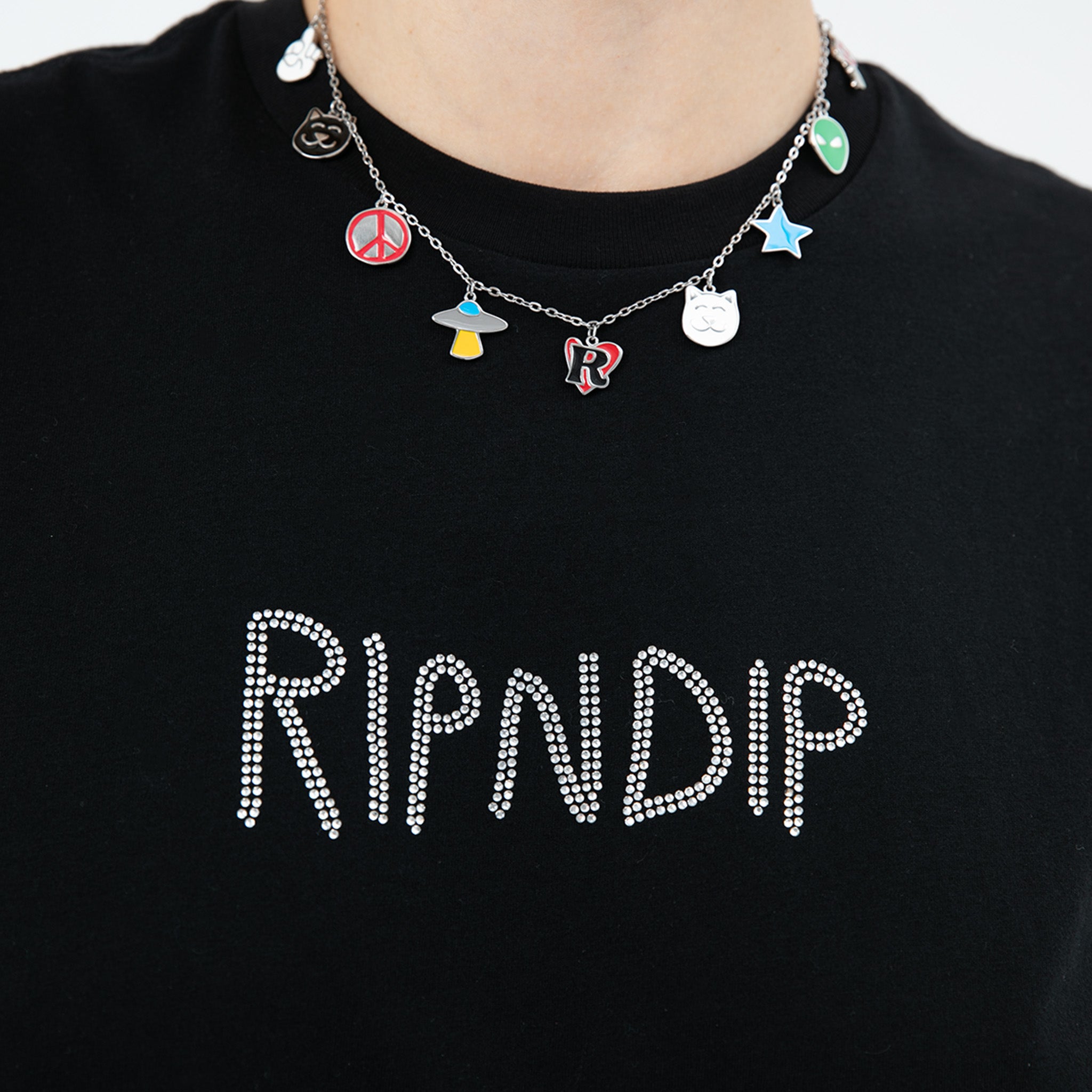  OG RIPNDIP Cropped Rhinestone Tank (Black)、mySite、merchandisen