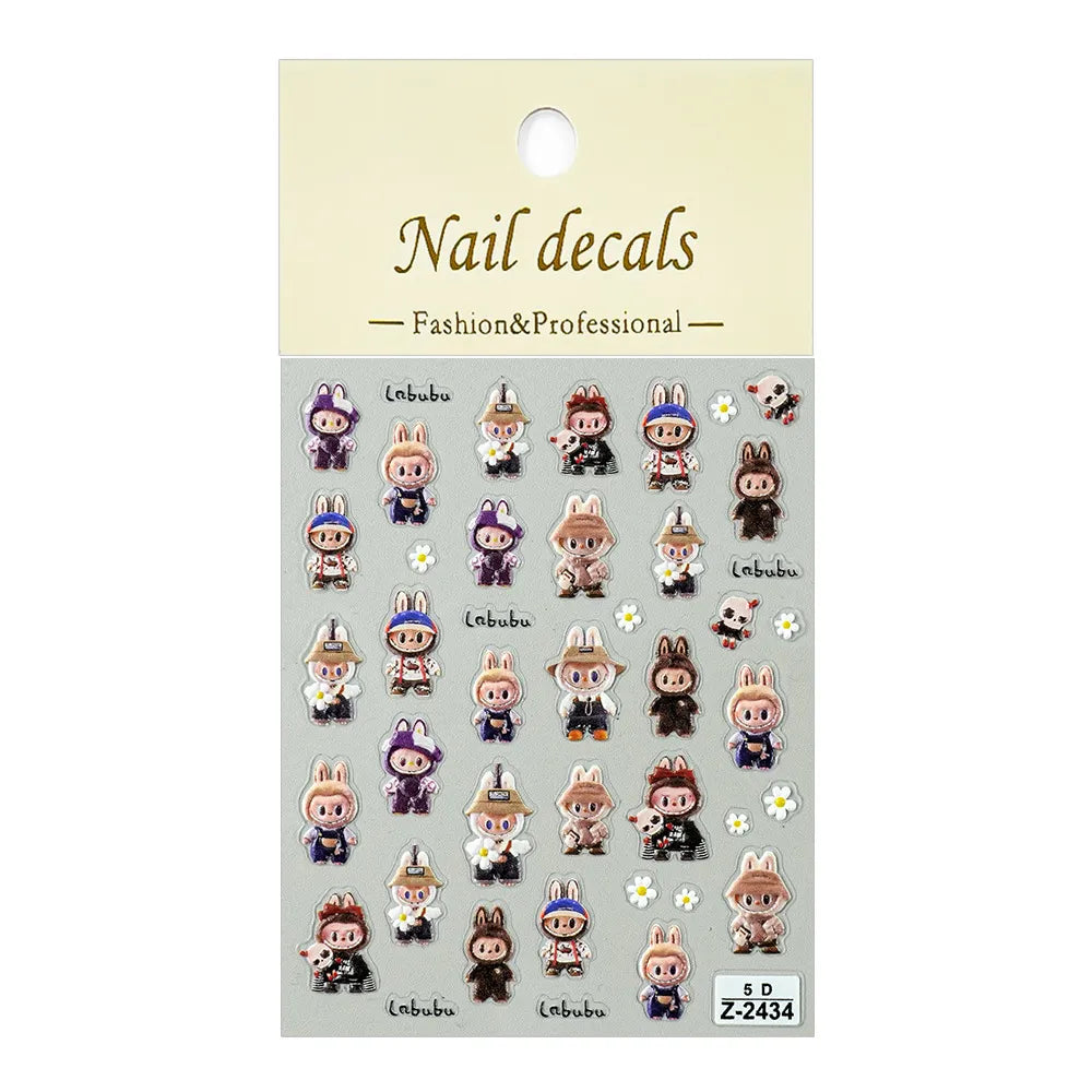  Labubu Cartoon Stickers (105pcs, 2 - 4 cm each)、mySite、greenlandpopulation
