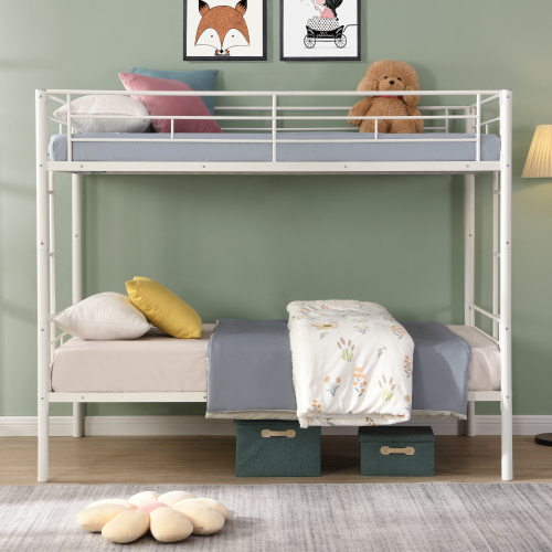 METAL BUNK BED WHITE、、casual