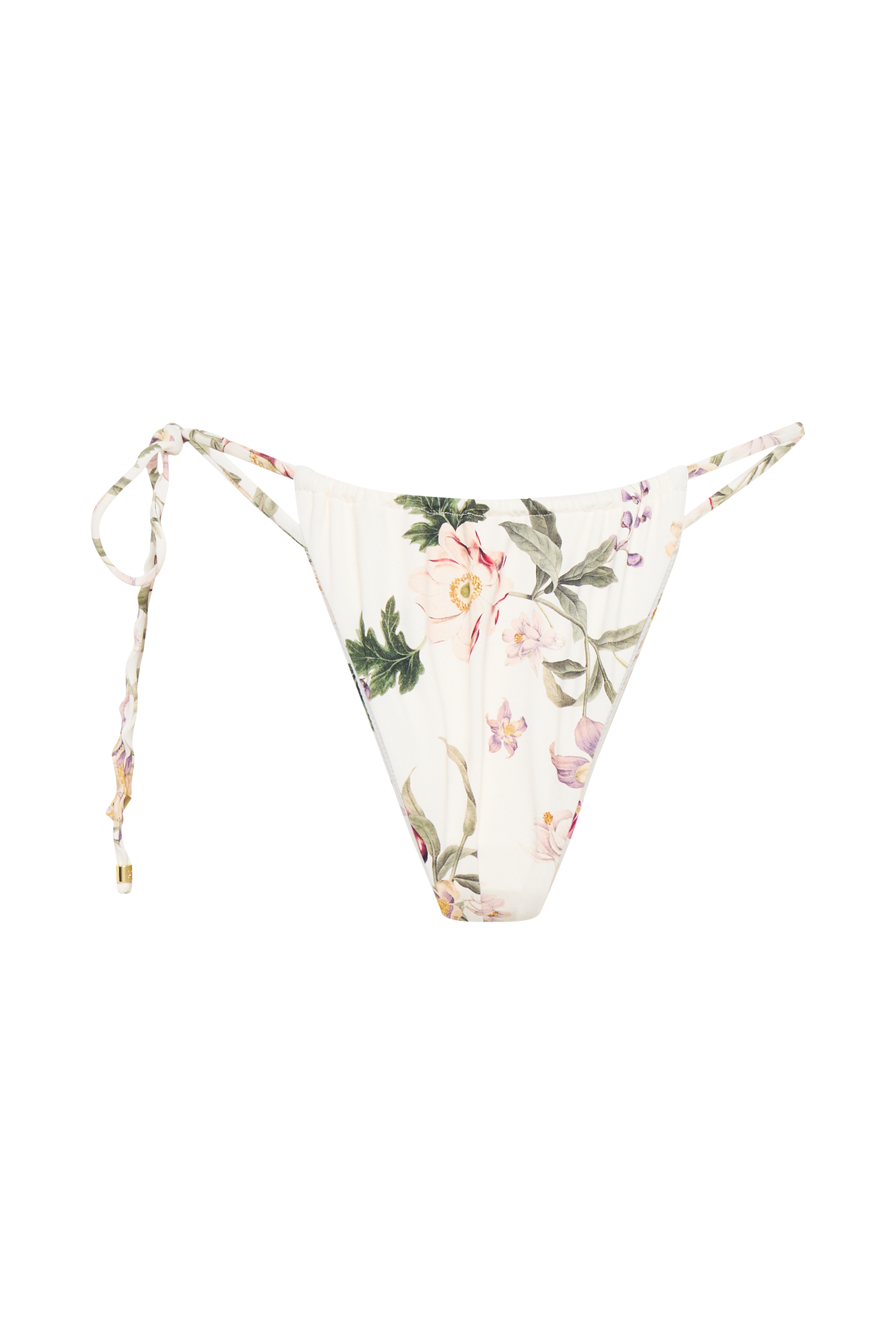 Andie Ruched String Side Bikini Brief - Bella Rosa Print、mySite、solidvoid