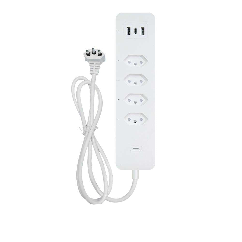 WiFi Smart Power Strip Surge Protector 4 Plug Outlets Electric Socket with USB/Type C Brazil Version、mySite、fannypackpong