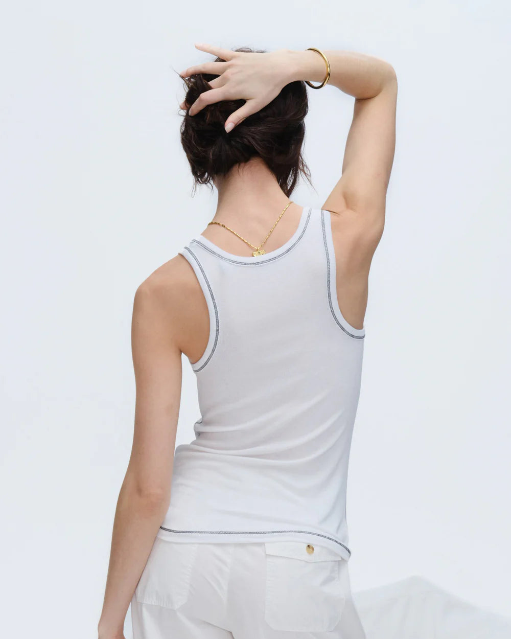 ATM Modal Rib Boy Tank, White、mySite、noshort