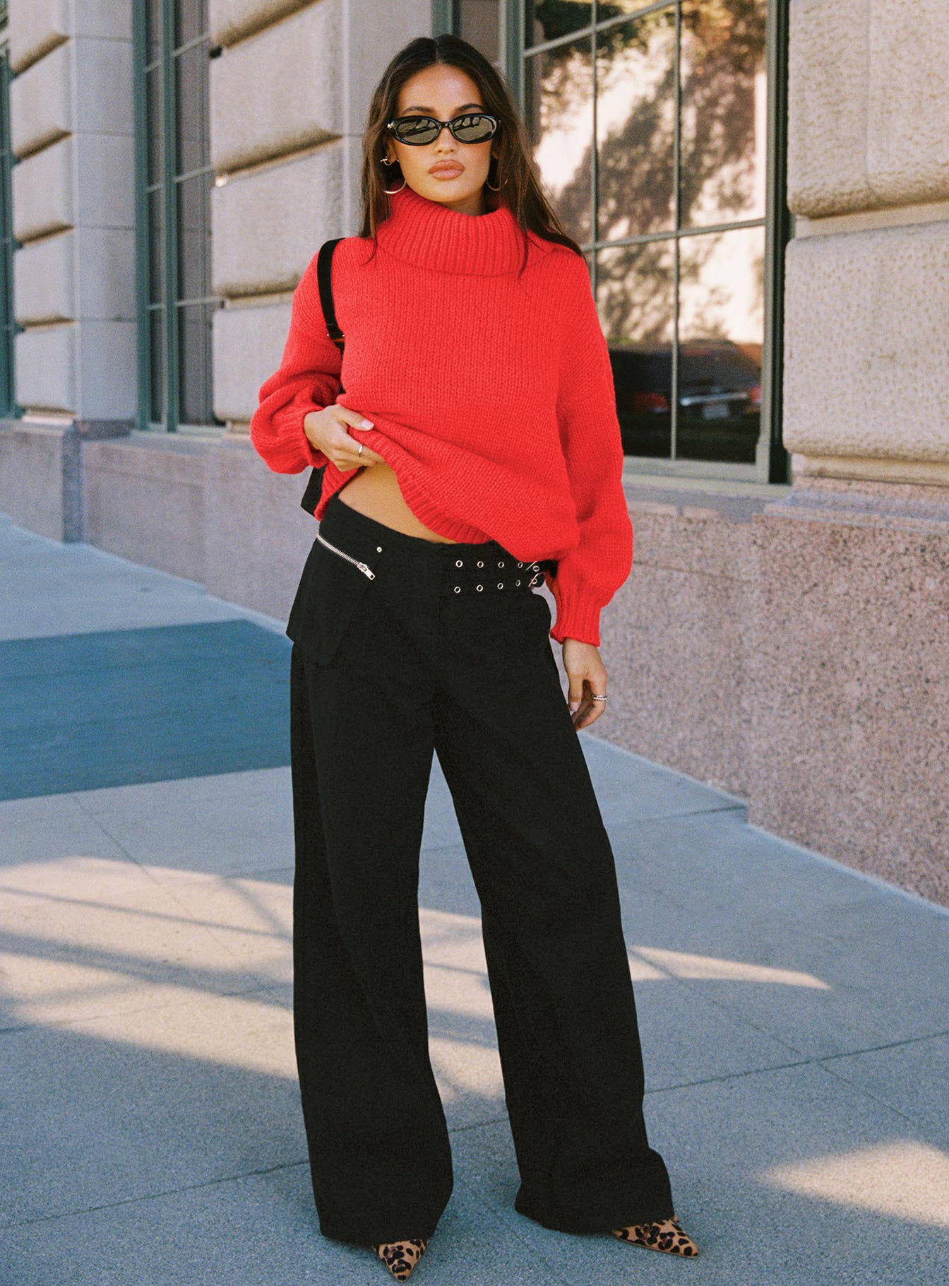 Let Love In Knit Sweater Red、mySite、solidvoid