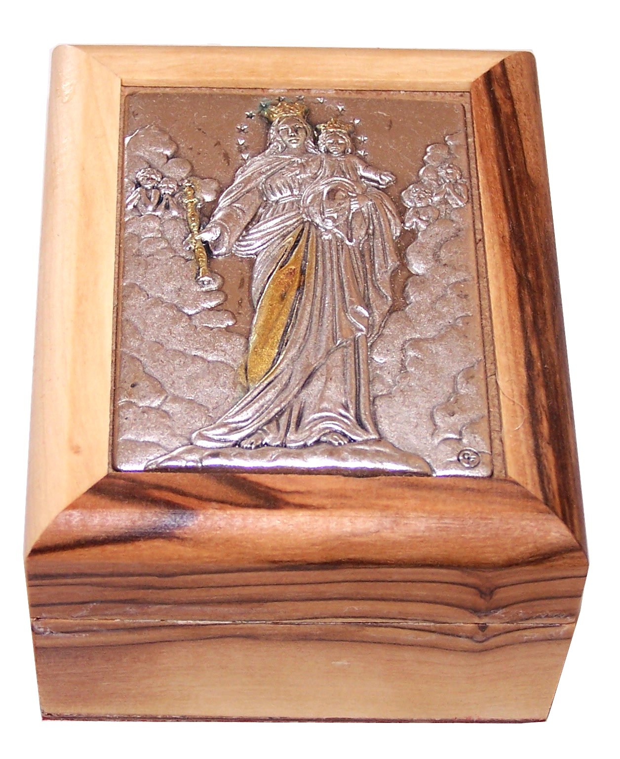 Holy Land Market First Communion Box - Rosary Box - Bethlehem Olive Wood、mySite、topwebapps