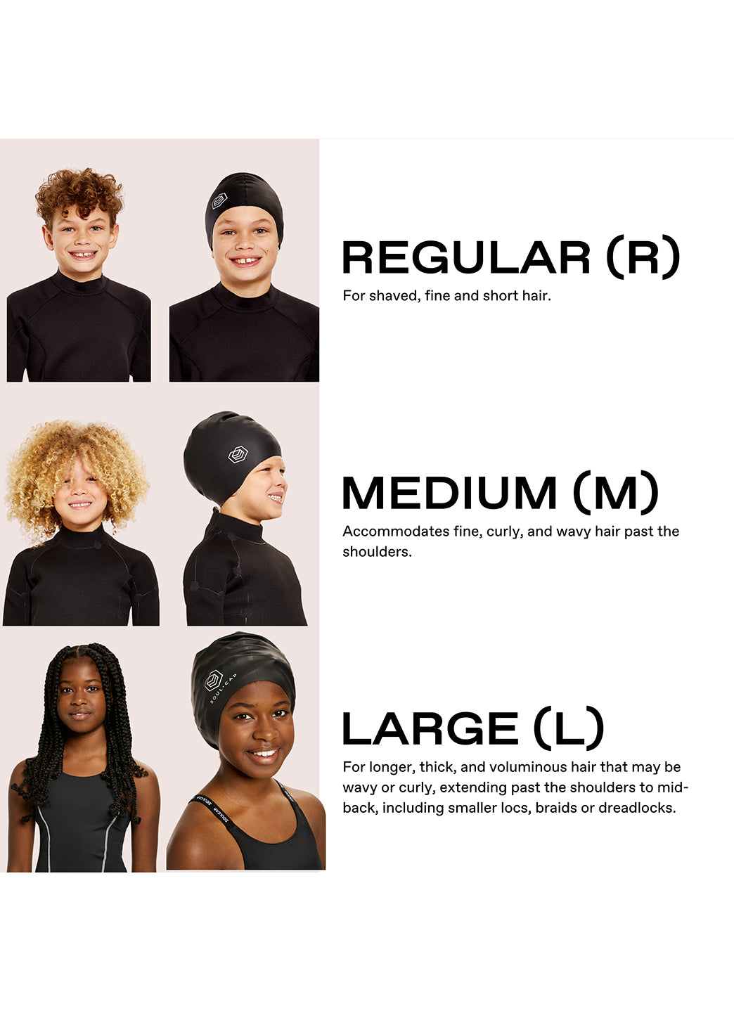 SOUL CAP Kids' Swim Cap、mySite、noshort