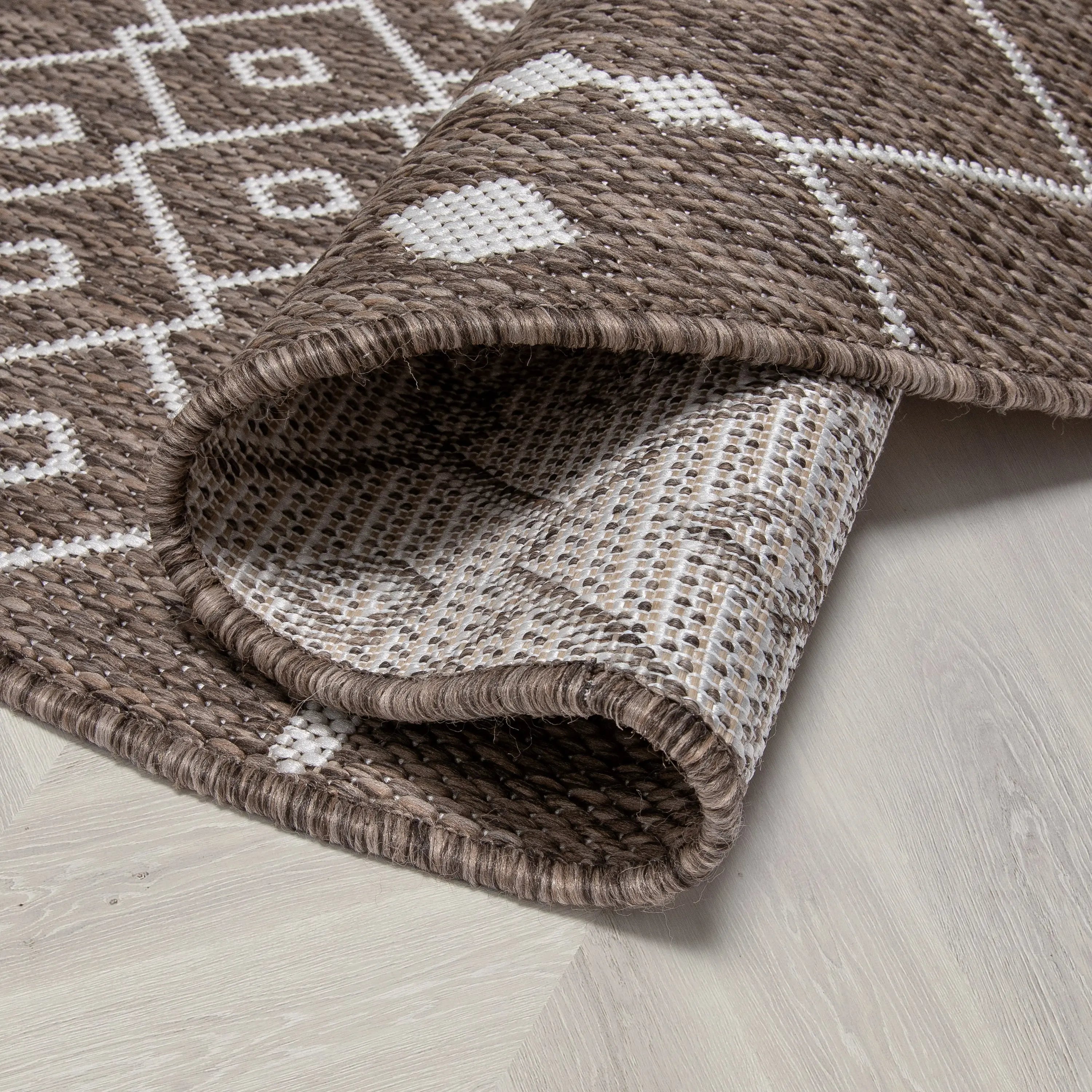 Nord Moroccan Tribal Indoor Outdoor Taupe Flatweave Rug、mySite、gigharbornorthrealestate