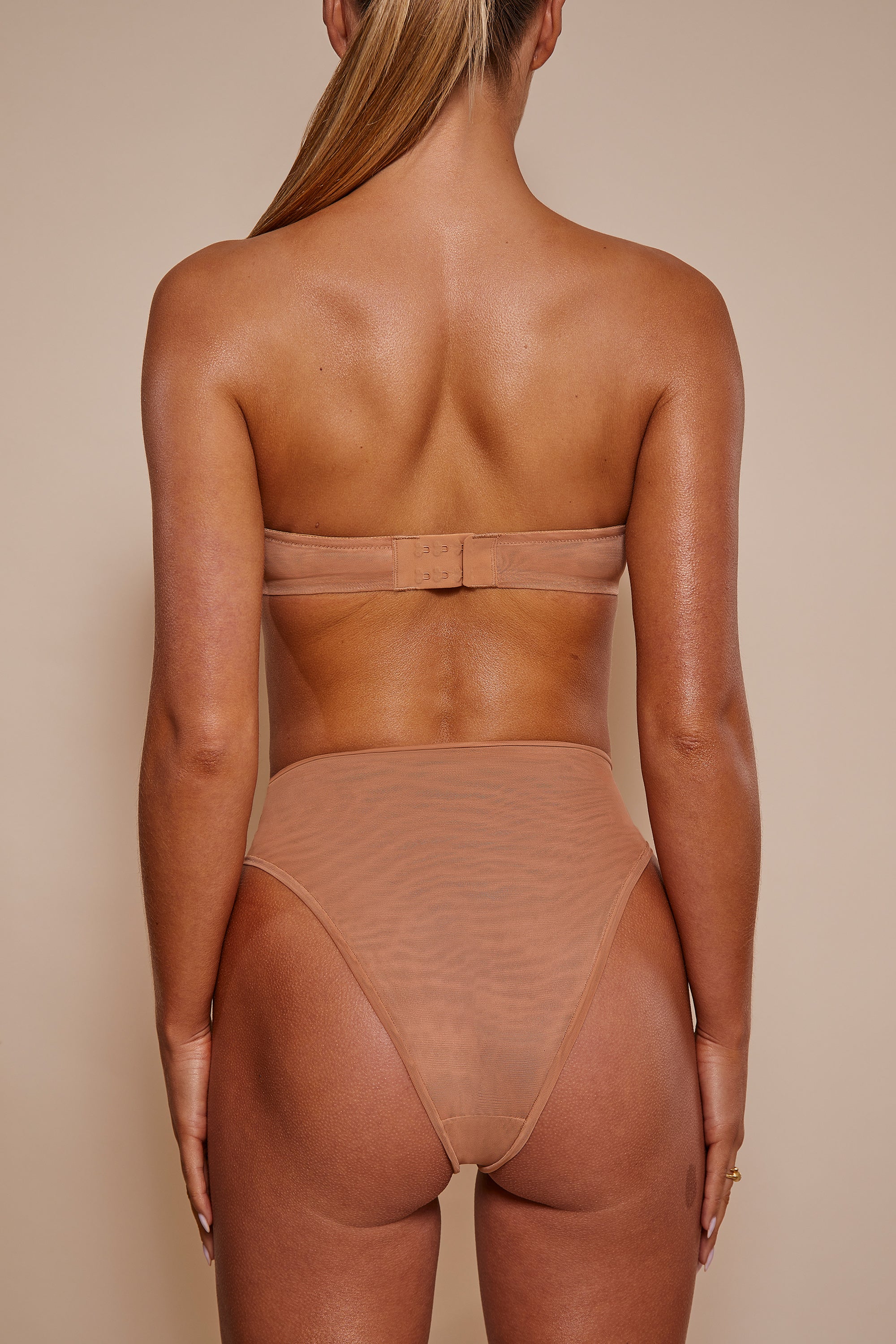 Soft Mesh High Waisted Knicker in Honey、mySite、solidvoid