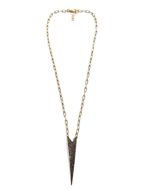Erin Steele Jewelry Diamond Chevron Point Pendant Necklace、mySite、noshort