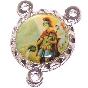 Saint Florian resined silver-toned center (2cm - 0.8)、mySite、topwebapps