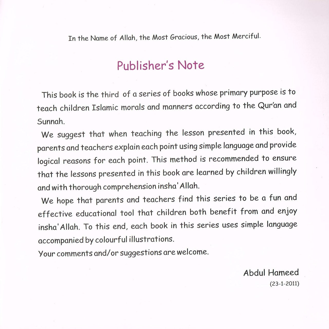 How to Be a Good Child By Abdul Hameed、mySite、topwebapps