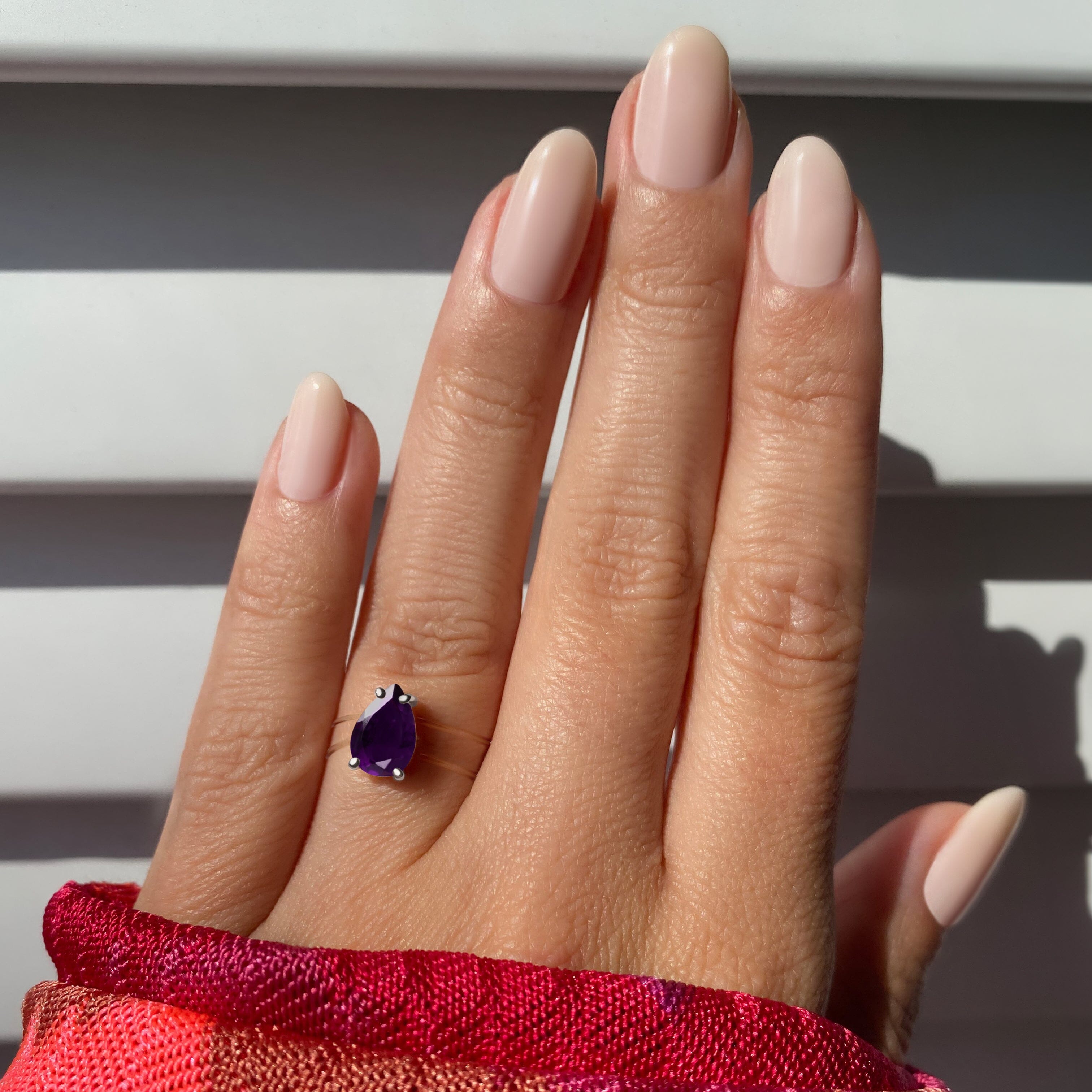 Amethyst Ring Floating Sway - February Birthstone、mySite、hinf8tx79