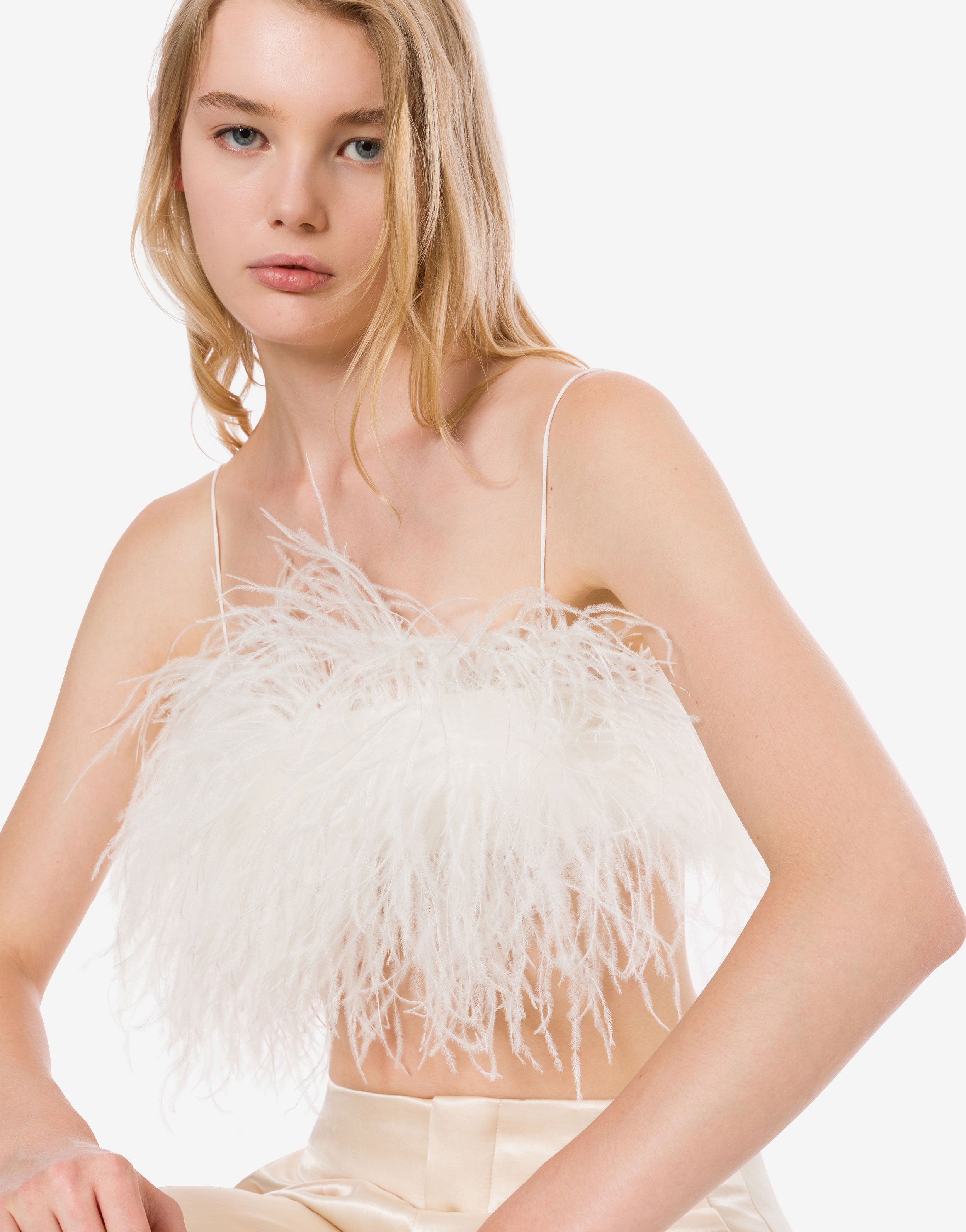 Micro top con piume staccabili、mySite、aoinhome