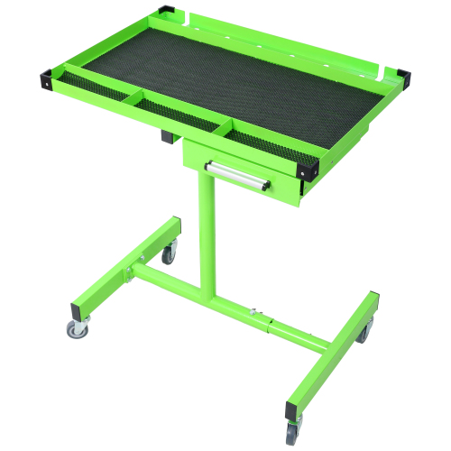 Adjustable Tear Down Work Table with Drawer for Garages, Repair Shops, and DIY, Portable, (4) 2.5" Swivel Casters, 220 Pound Capacity, Rubber Corners, Heavy Duty Steel,green、、eastwooduniform