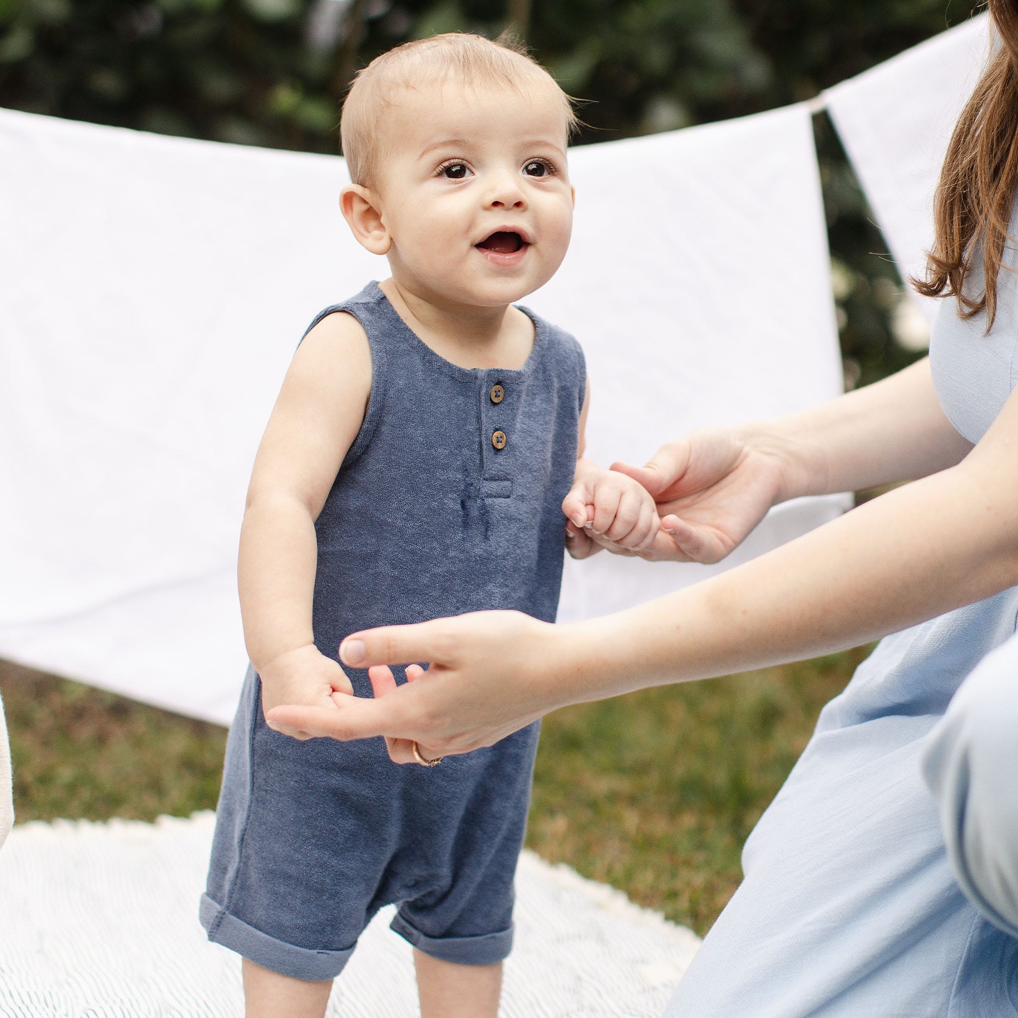  Organic Cotton Terry Romper - Underwater、mySite、layawaytickets