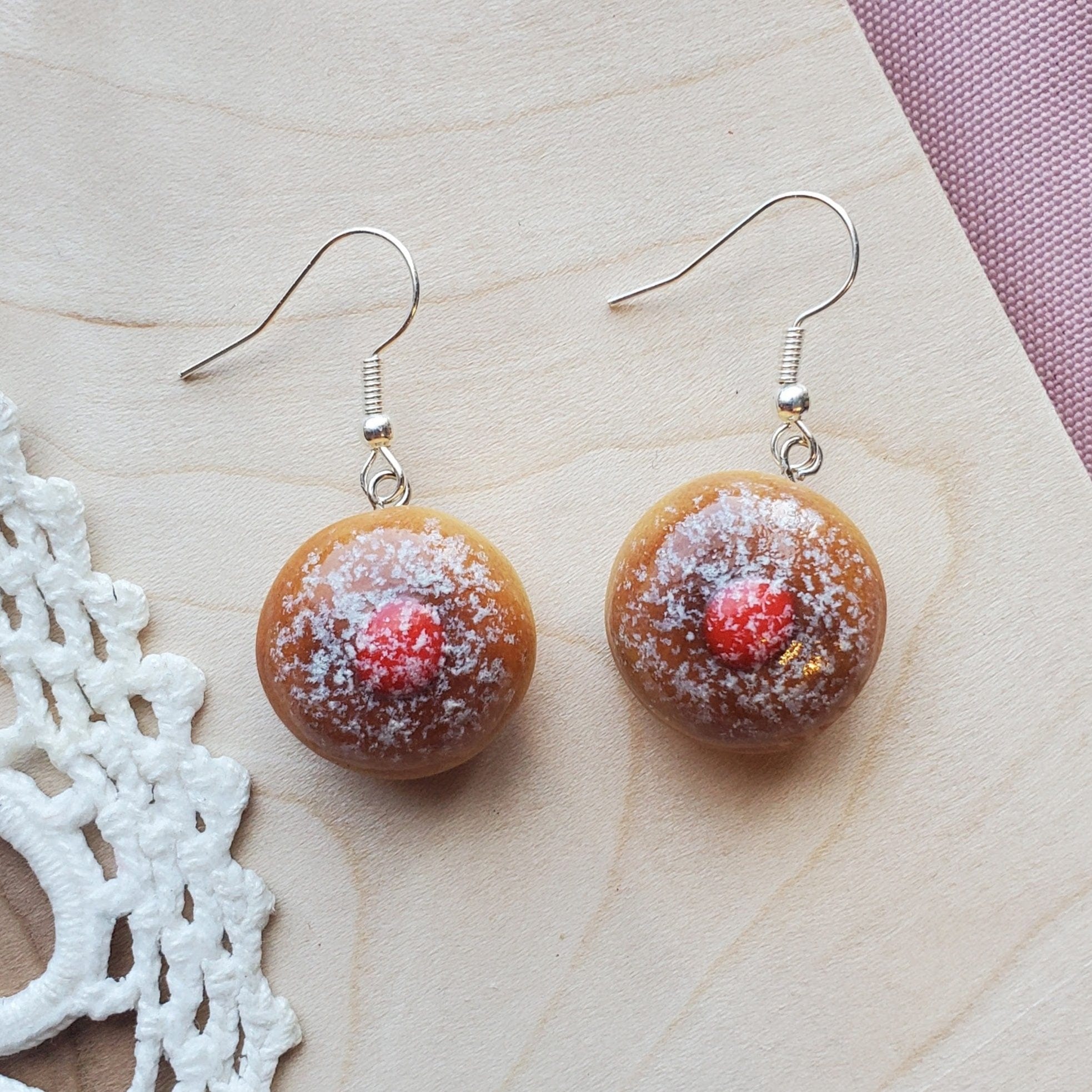 Clay Sufganiyot Earrings、mySite、topwebapps