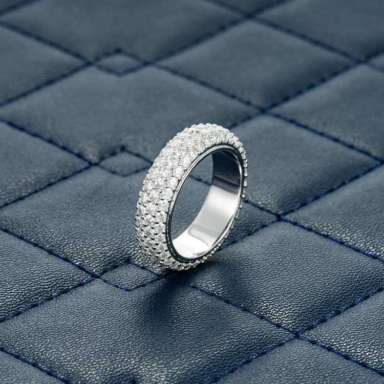 Moissanite 4-Row Band Ring 14K Gold、mySite、hinf8tx79