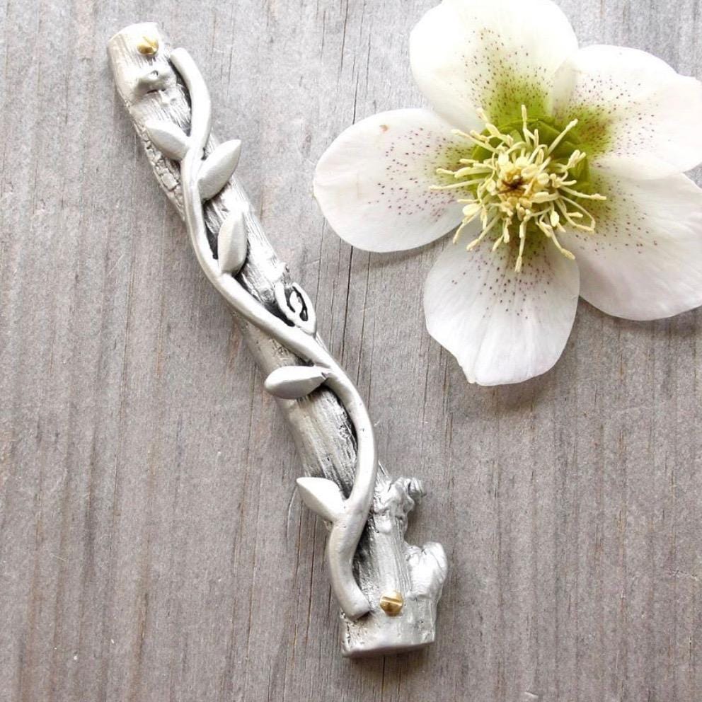 Pewter Vine Mezuzah by Emily Rosenfeld、mySite、topwebapps