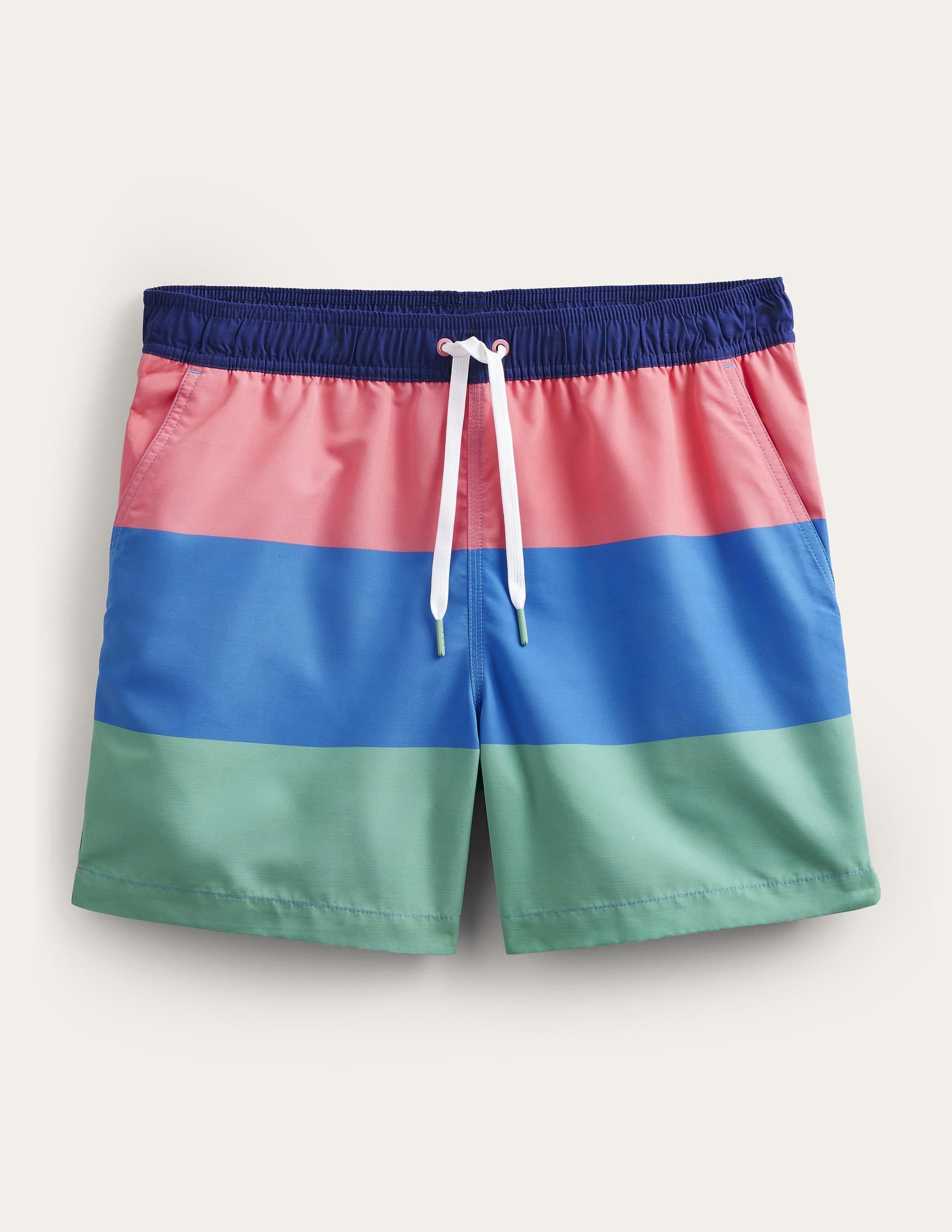  Elasticated Waist Swim Short-Pink Grapefruit Multi Stripe、mySite、ashleygrahame