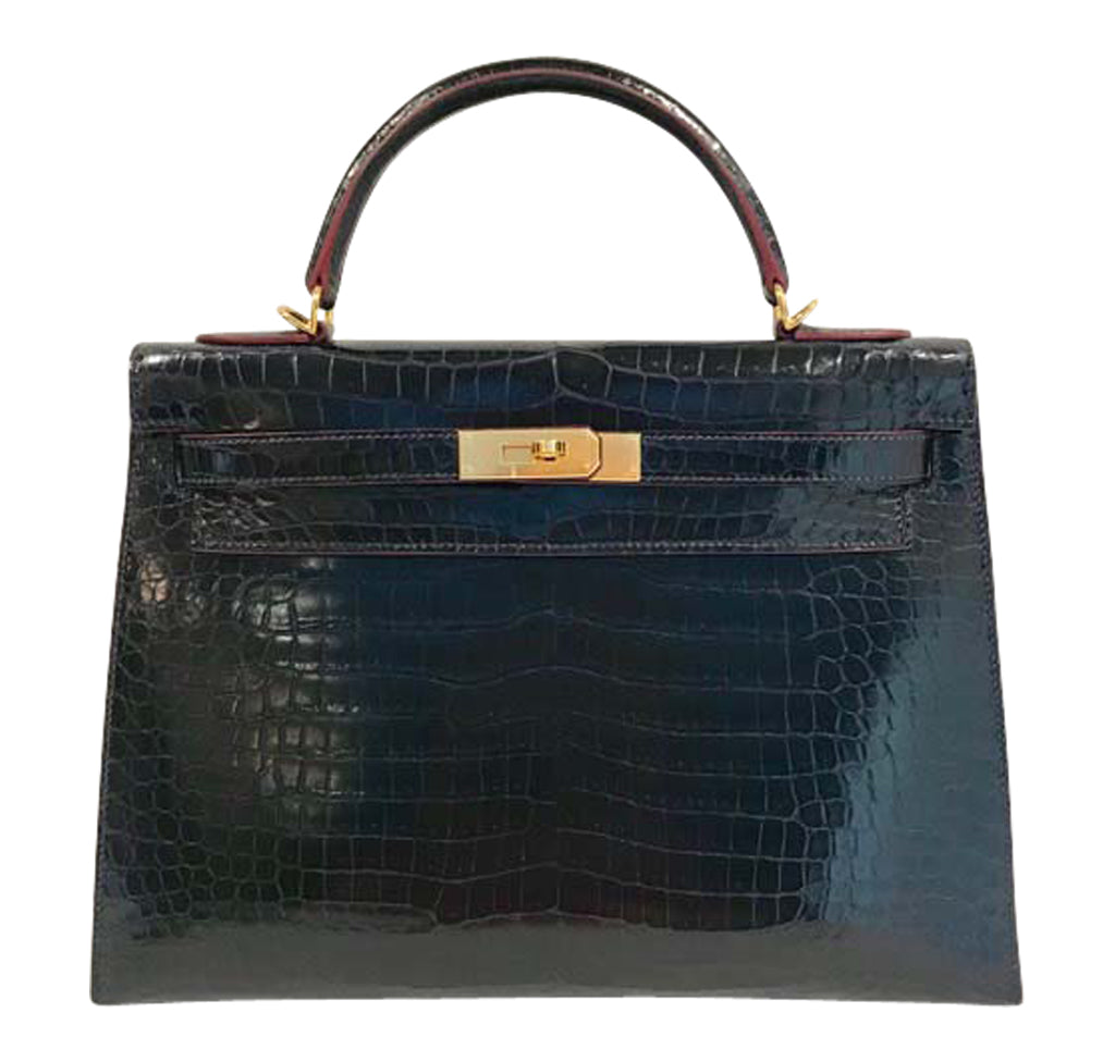Hermès Kelly 32 Bleu Marine Crocodile、mySite、garminoutage.com