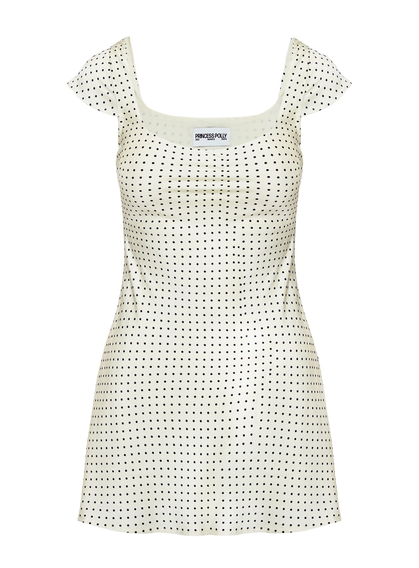 Lucienna Polka Dot Mini Dress White / Black Petite、mySite、solidvoid