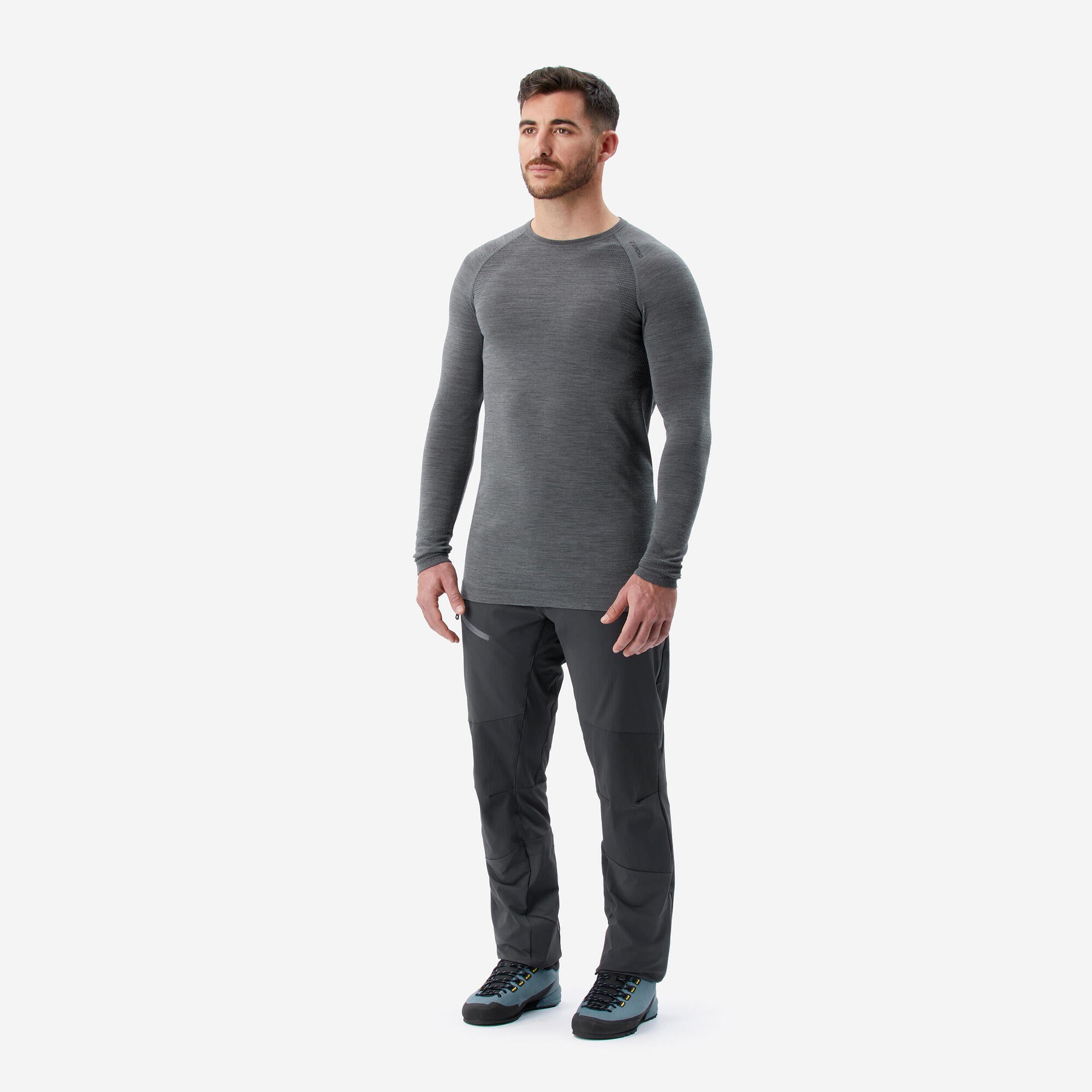 Simond Men's Alpinism Seamless Wool Long-Sleeve Shirt