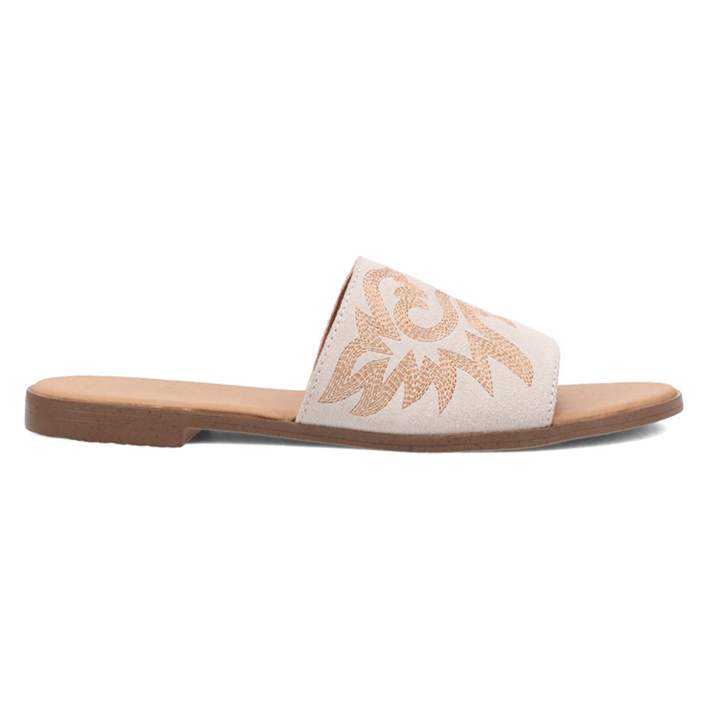 Lasso Embroidered Slide Flat Sandals、mySite、gtrtttuynbv