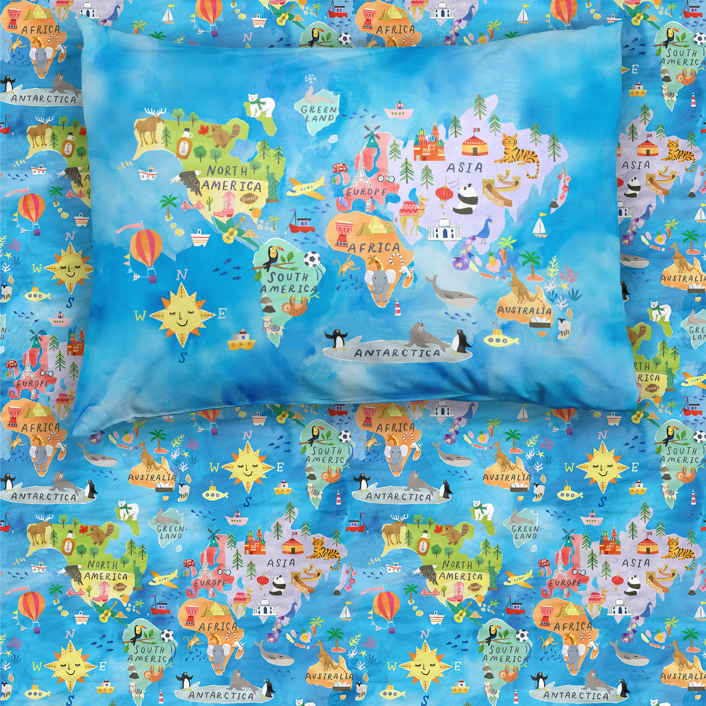  Around The World Twin Sheet Set、mySite、layawaytickets