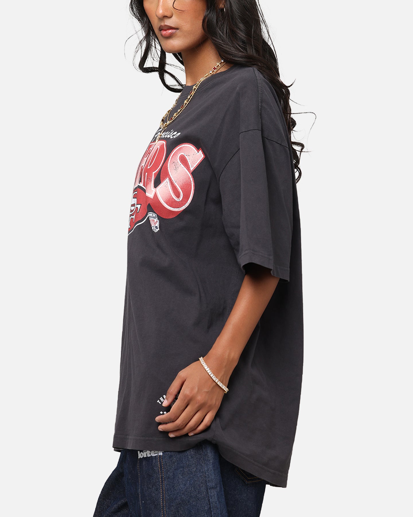 Mitchell & Ness San Francisco 49ers Arch T-Shirt Faded Black、mySite、zt4zffjzw