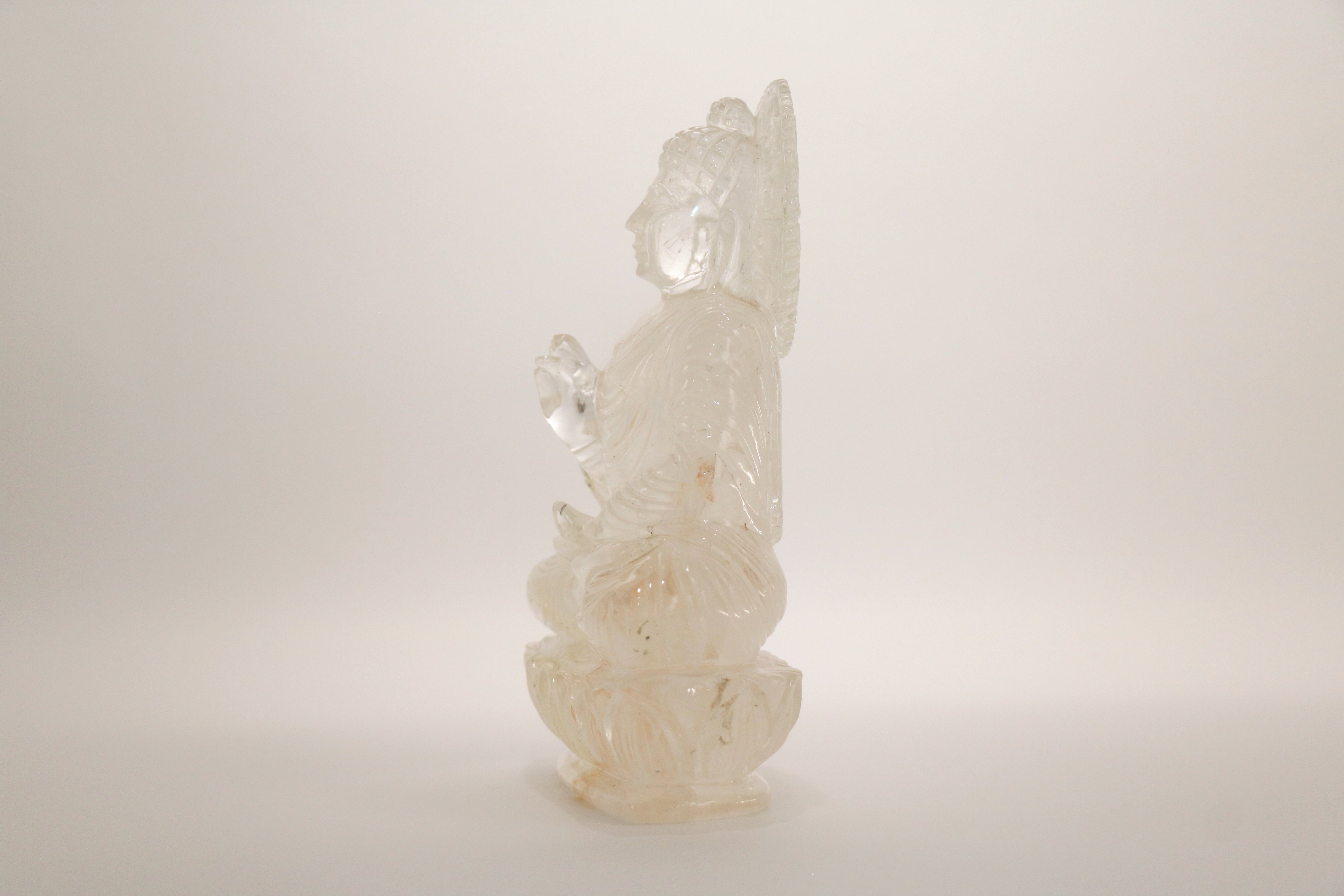 Sitting Buddha - Clear Quartz (22 cm)、mySite、topwebapps
