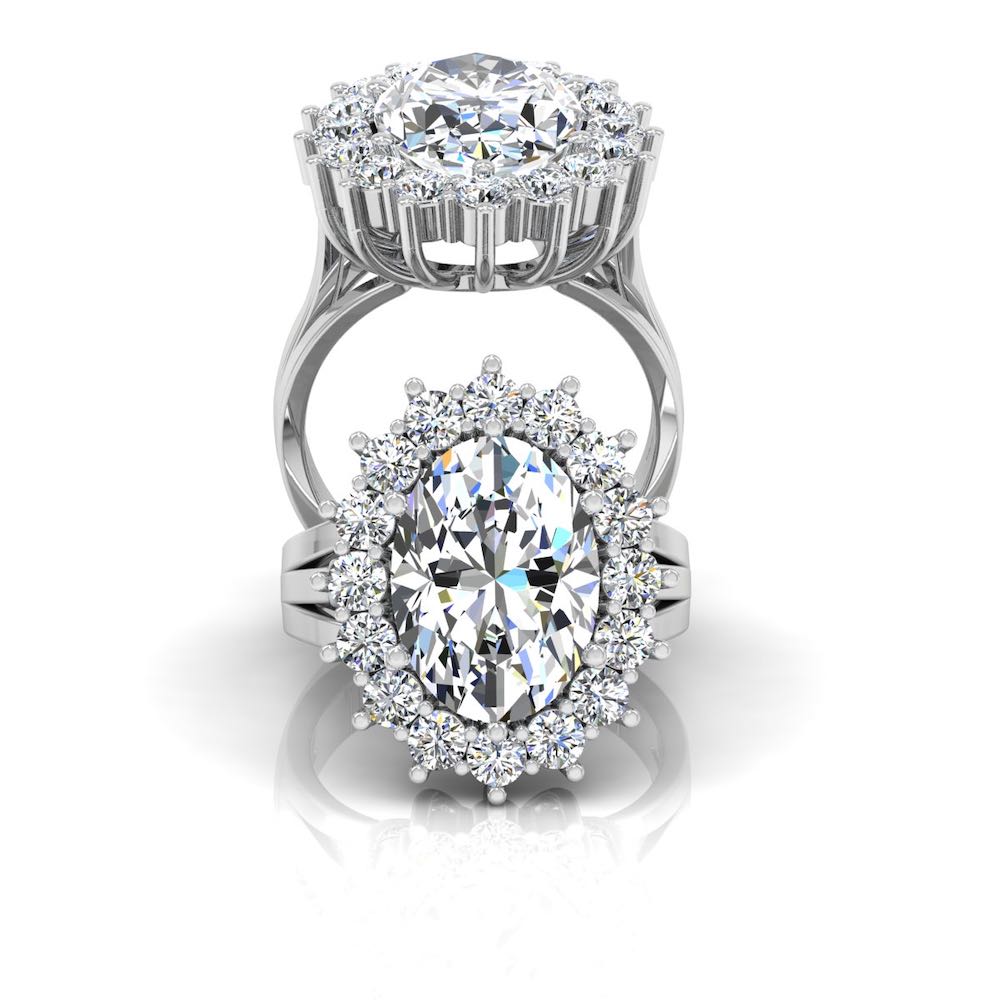 Oval Halo Moissanite Engagement Ring、mySite、hinf8tx79